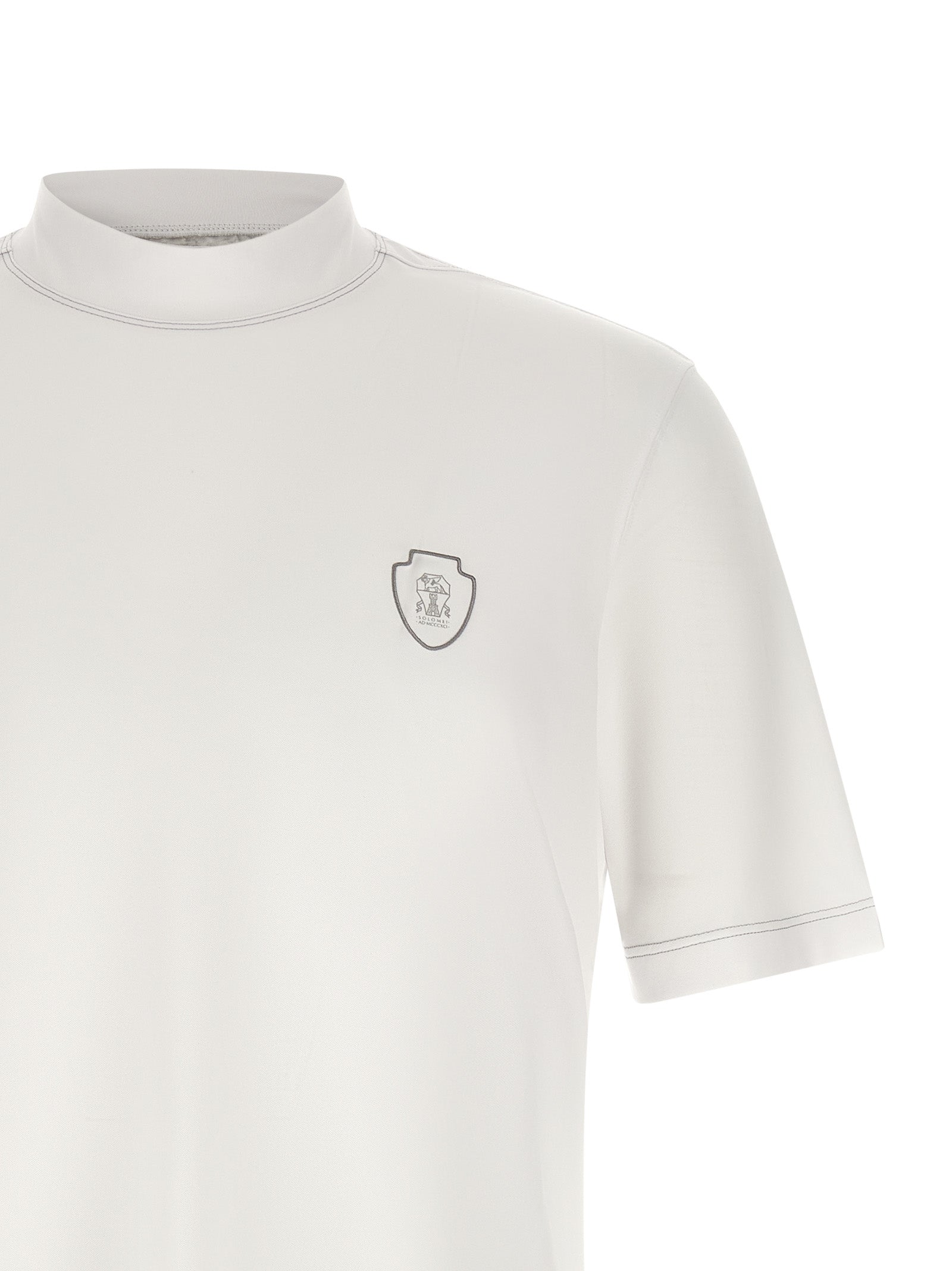 Brunello Cucinelli White Polyamide T-Shirt Brunello Cucinelli