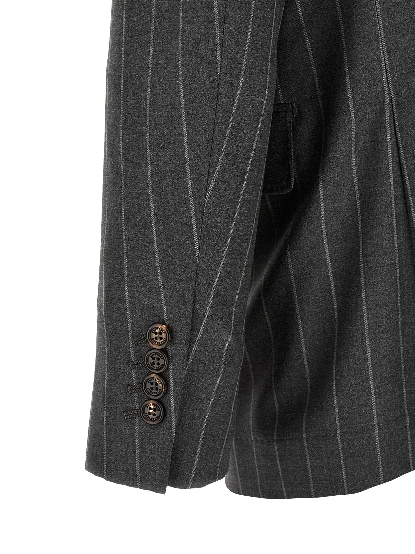 Brunello Cucinelli Gray Virgin Wool Blazer Brunello Cucinelli