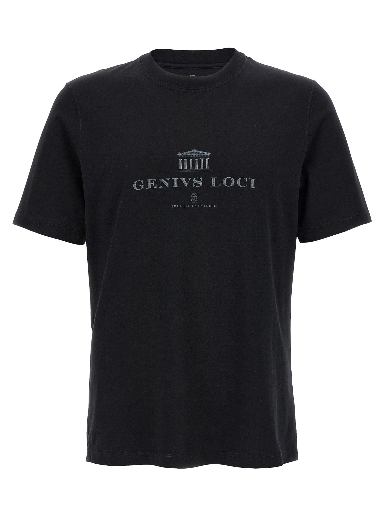 Brunello Cucinelli Black Cotton T-Shirt Brunello Cucinelli