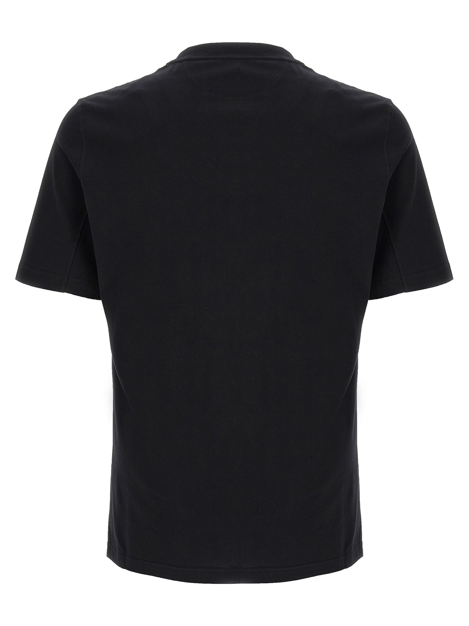 Brunello Cucinelli Black Cotton T-Shirt Brunello Cucinelli