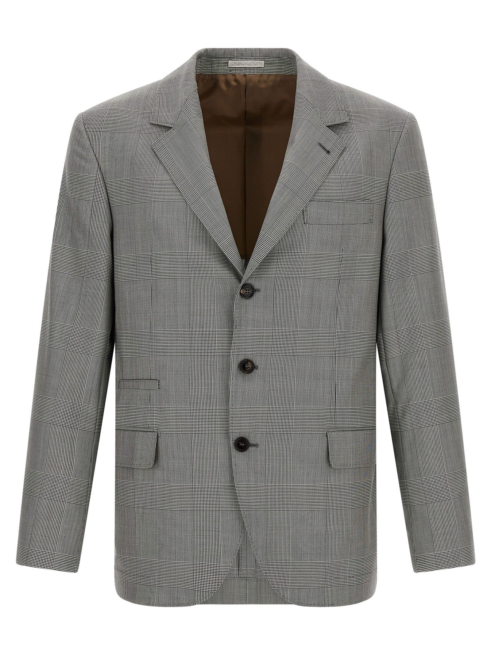 Brunello Cucinelli Gray Virgin Wool Blazer Brunello Cucinelli
