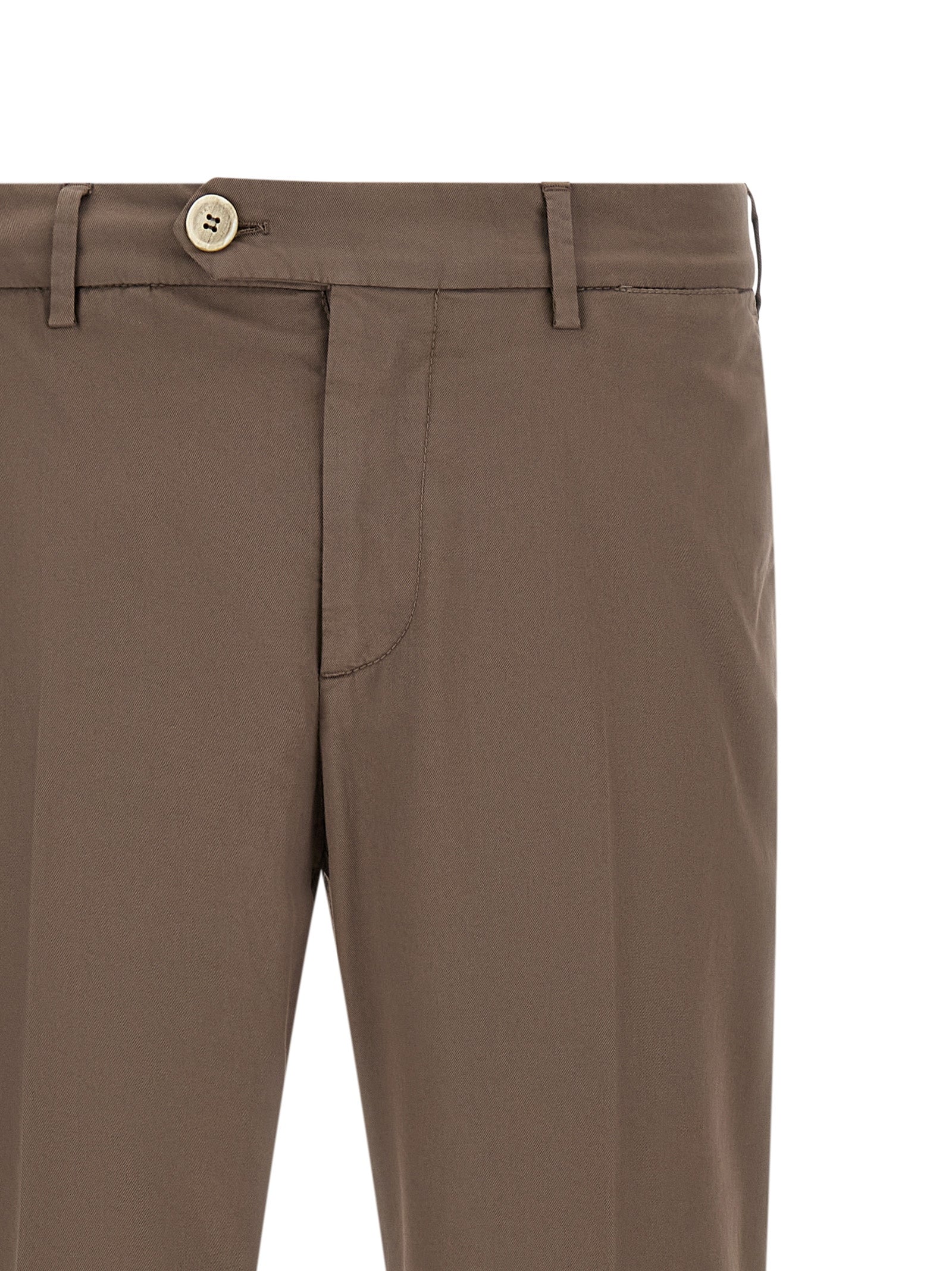 Brunello Cucinelli Beige Cotton Casual Pants Brunello Cucinelli