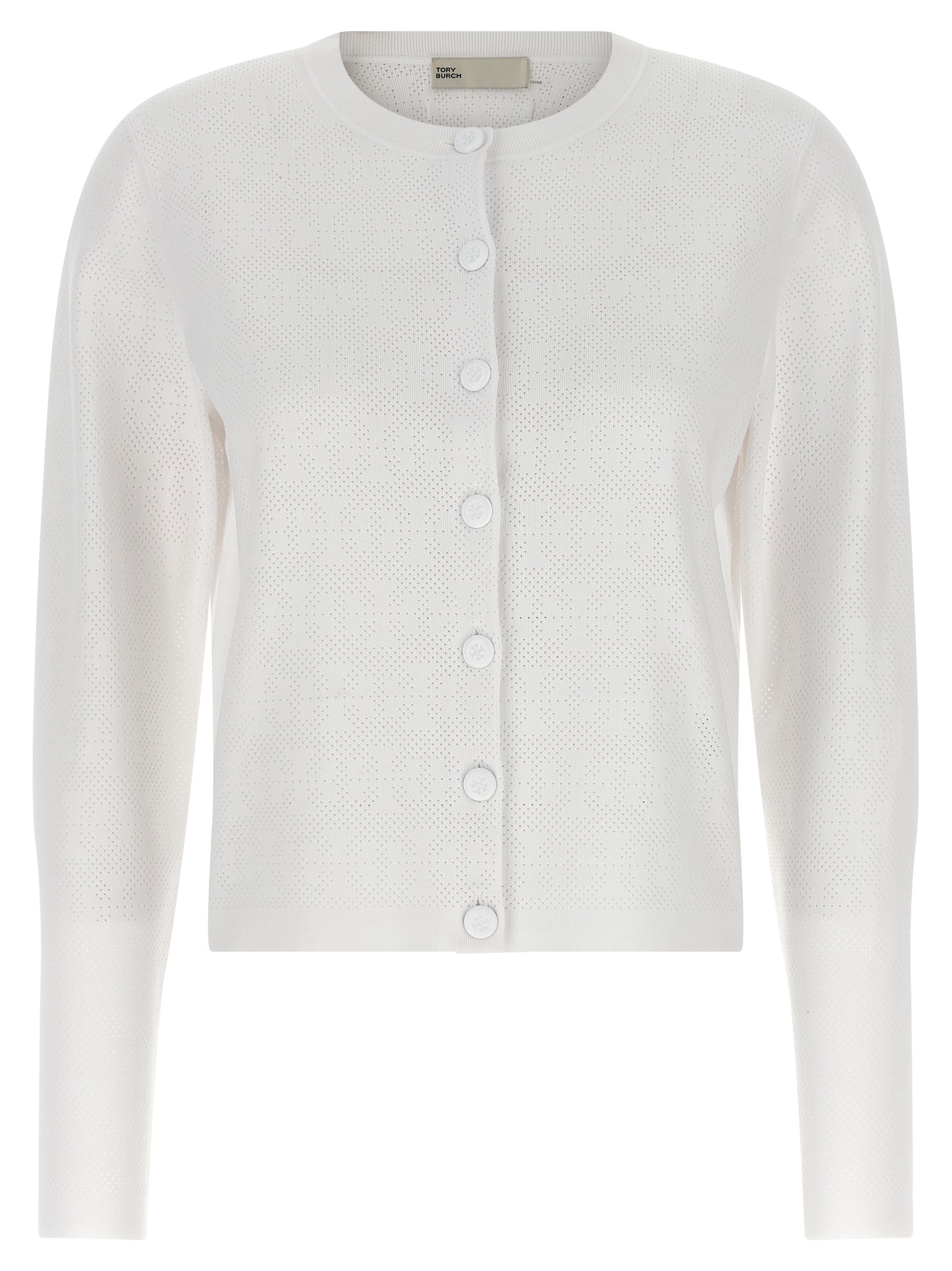 Tory Burch White Viscose Cardigan Tory Burch