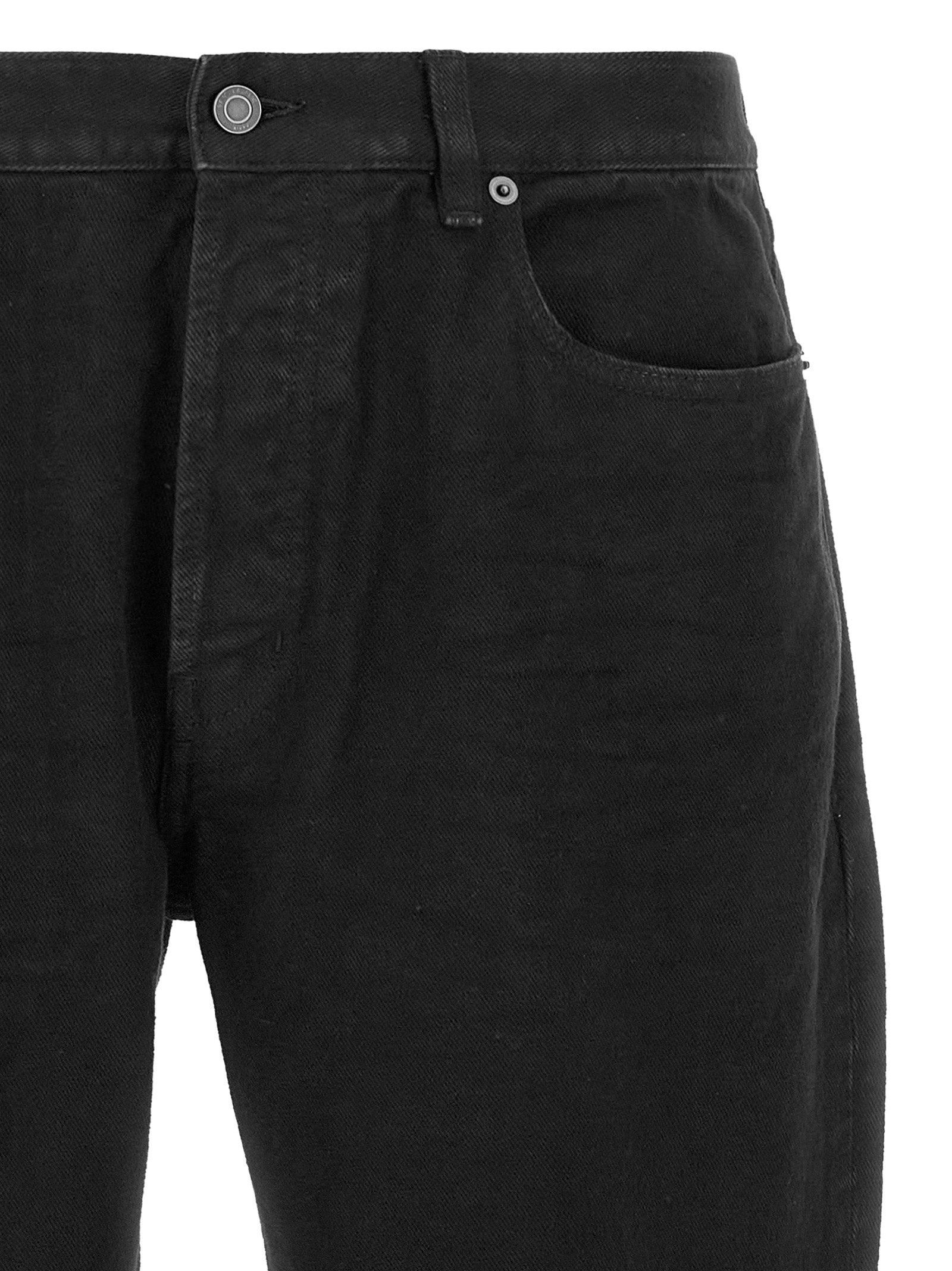 Saint Laurent Black Cotton Straight-Leg Jeans Saint Laurent