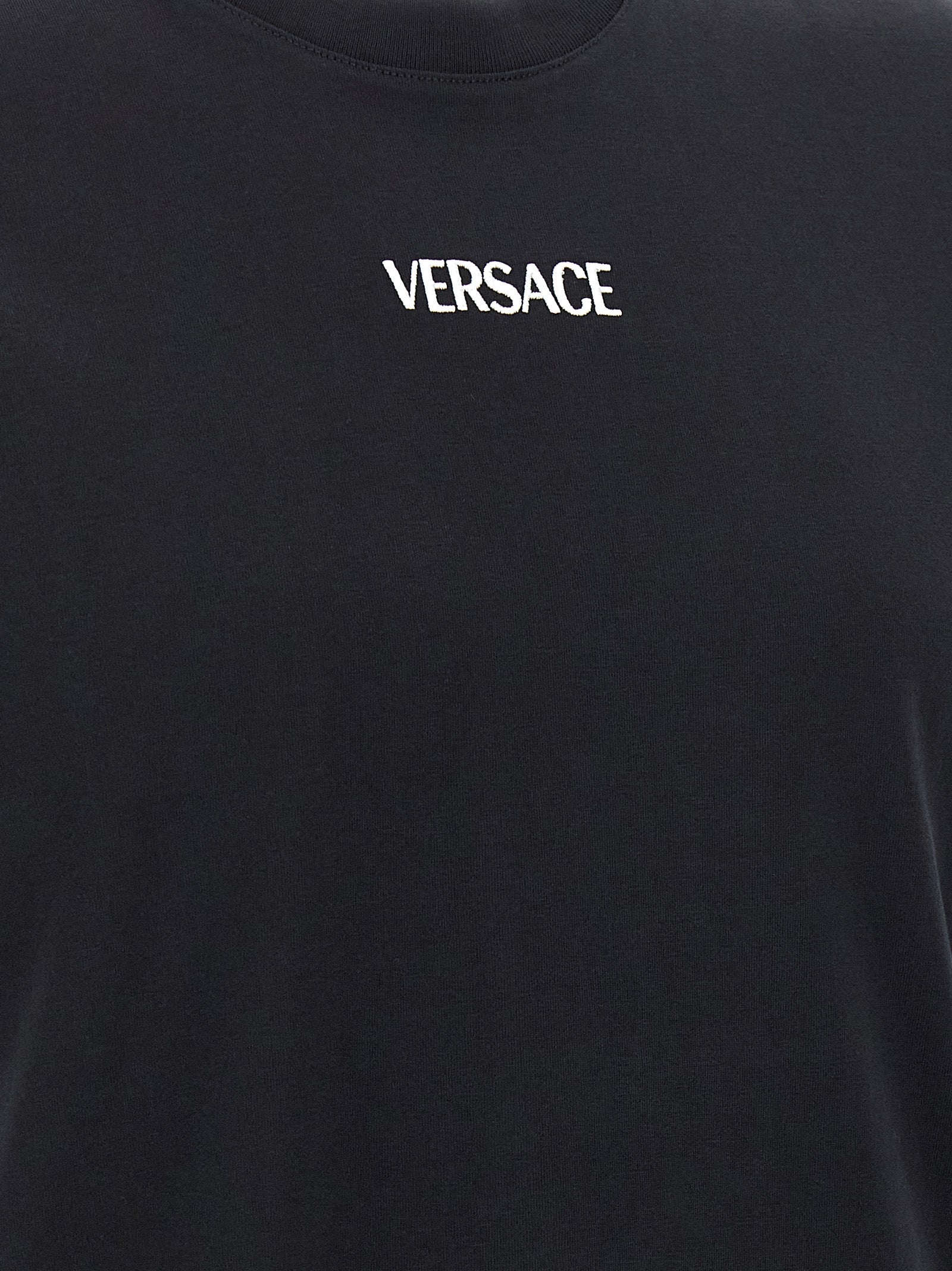 Versace Black Cotton T-Shirt Versace