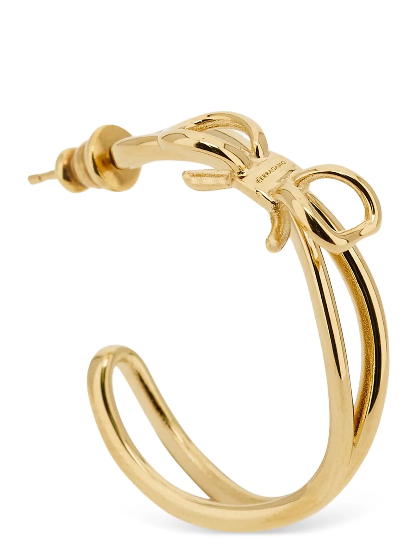 Ferragamo Gold Brass Earrings Ferragamo