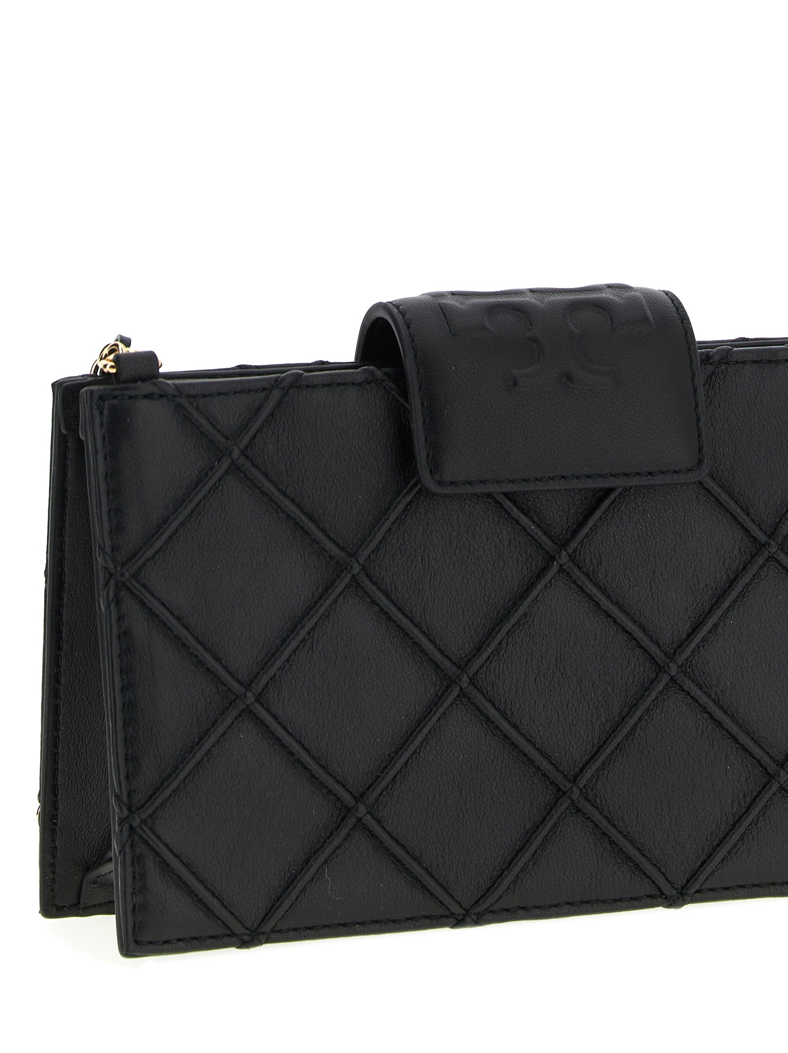 Tory Burch Black Lamb Leather Cardholder Tory Burch