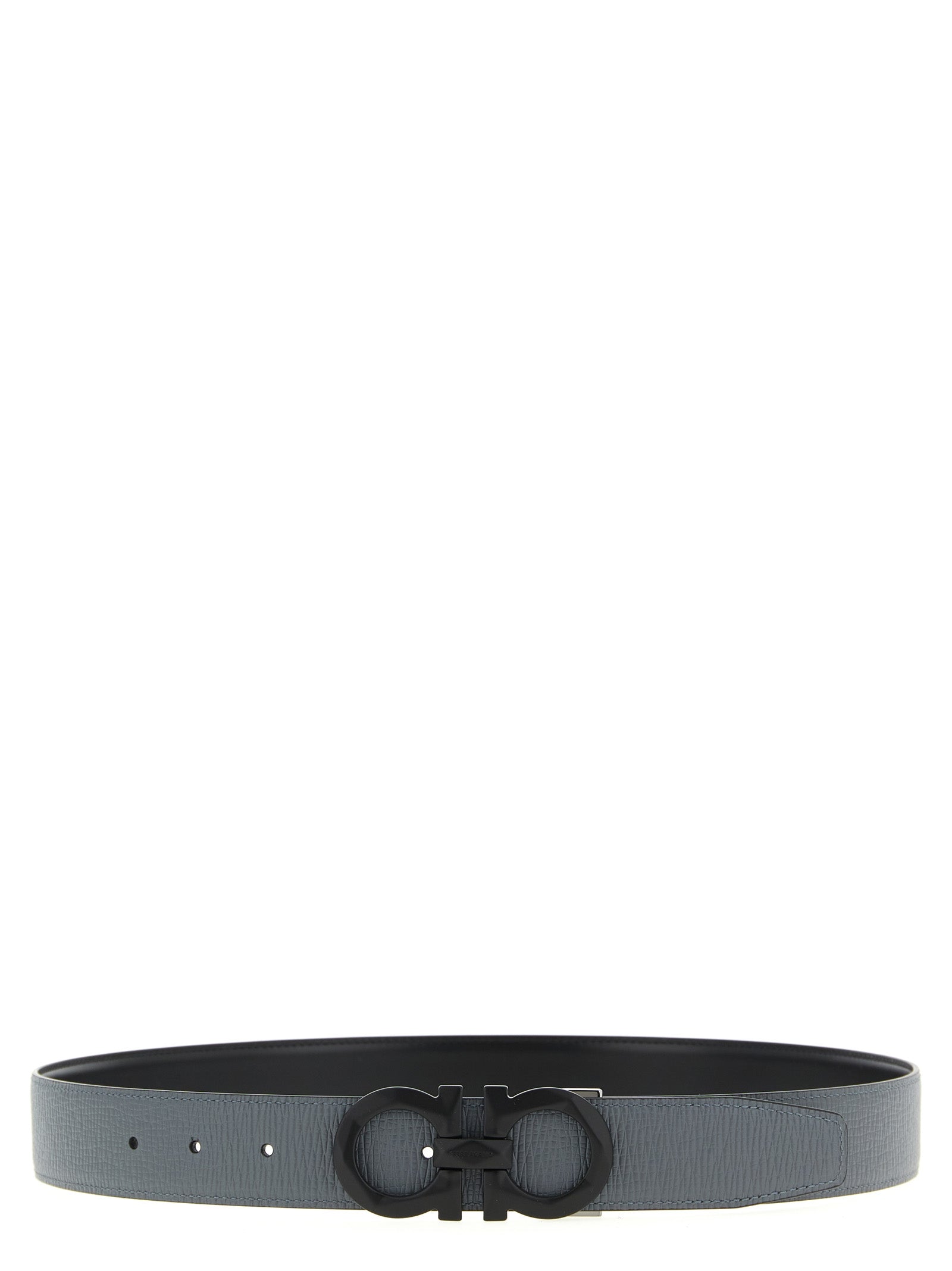 Ferragamo Gray Calfskin Regular Belt Ferragamo