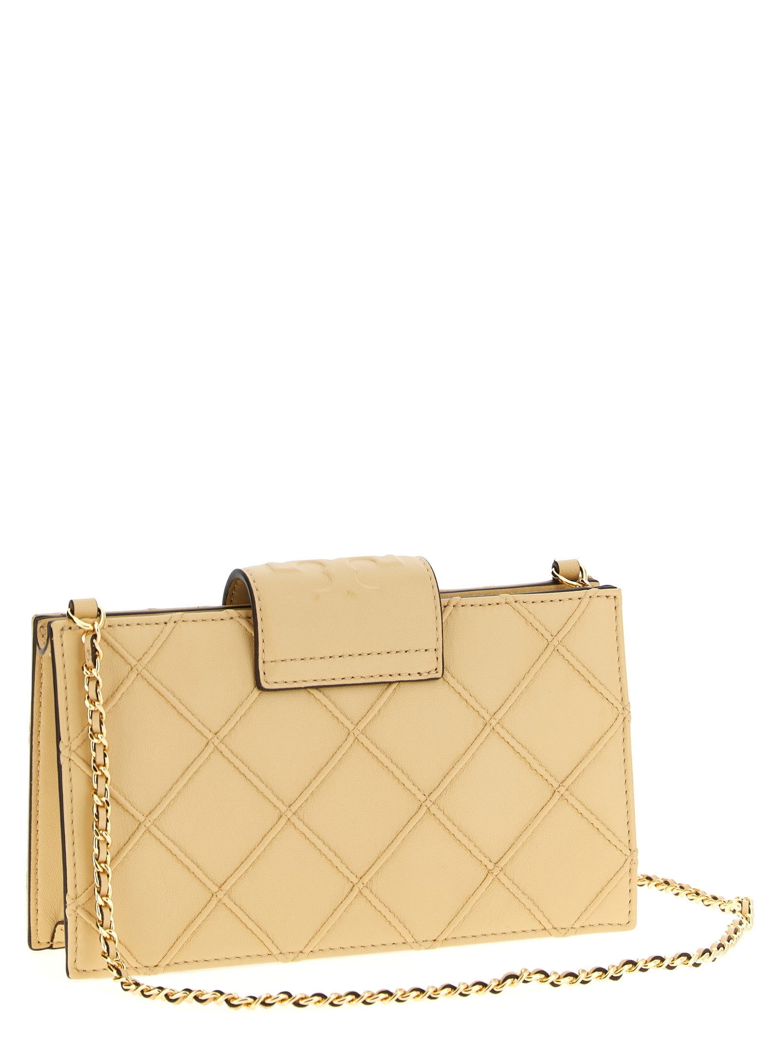 Tory Burch Beige Lamb Leather Cardholder Tory Burch