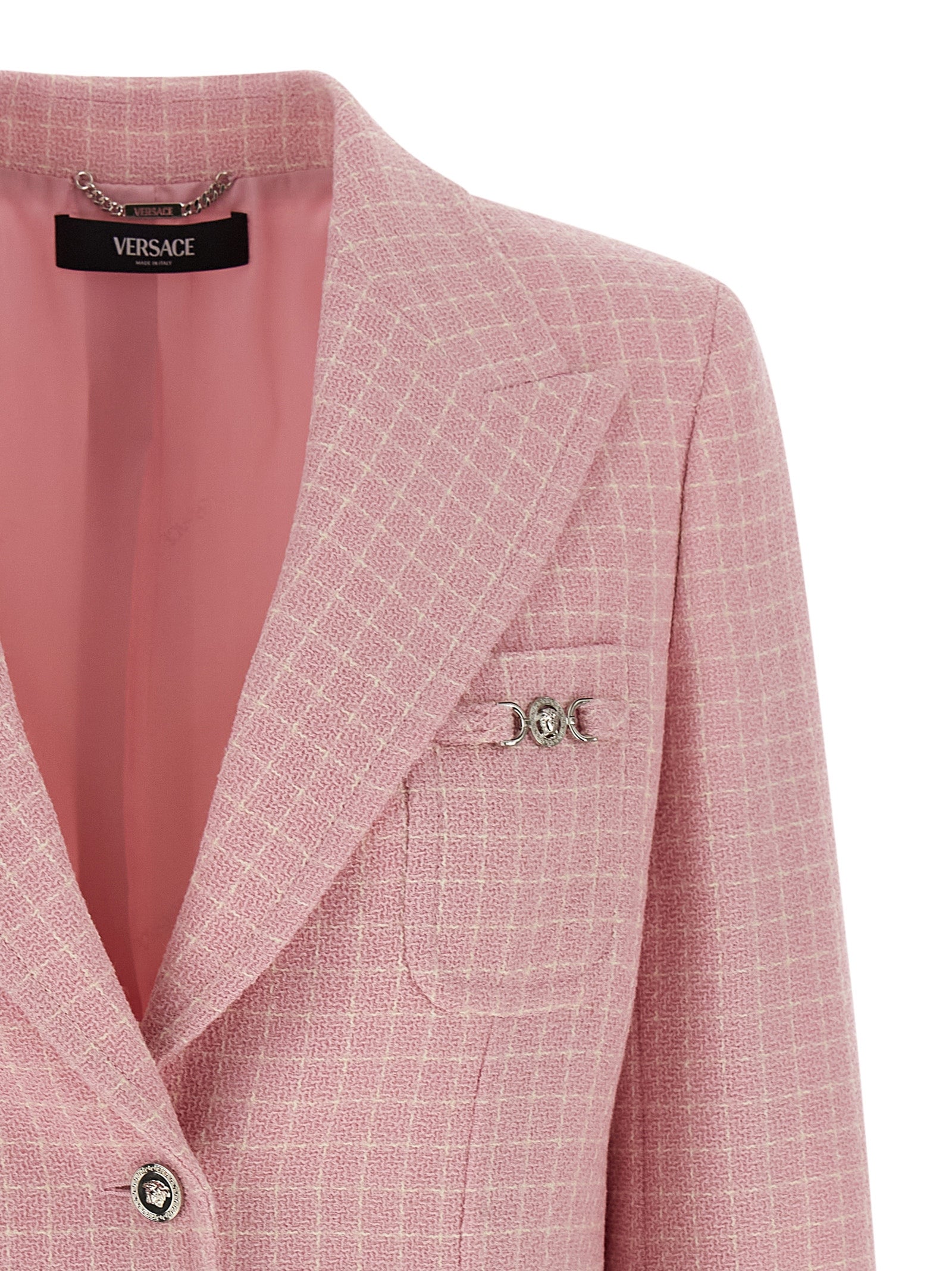 Versace Multicolor Virgin Wool Blazer Versace