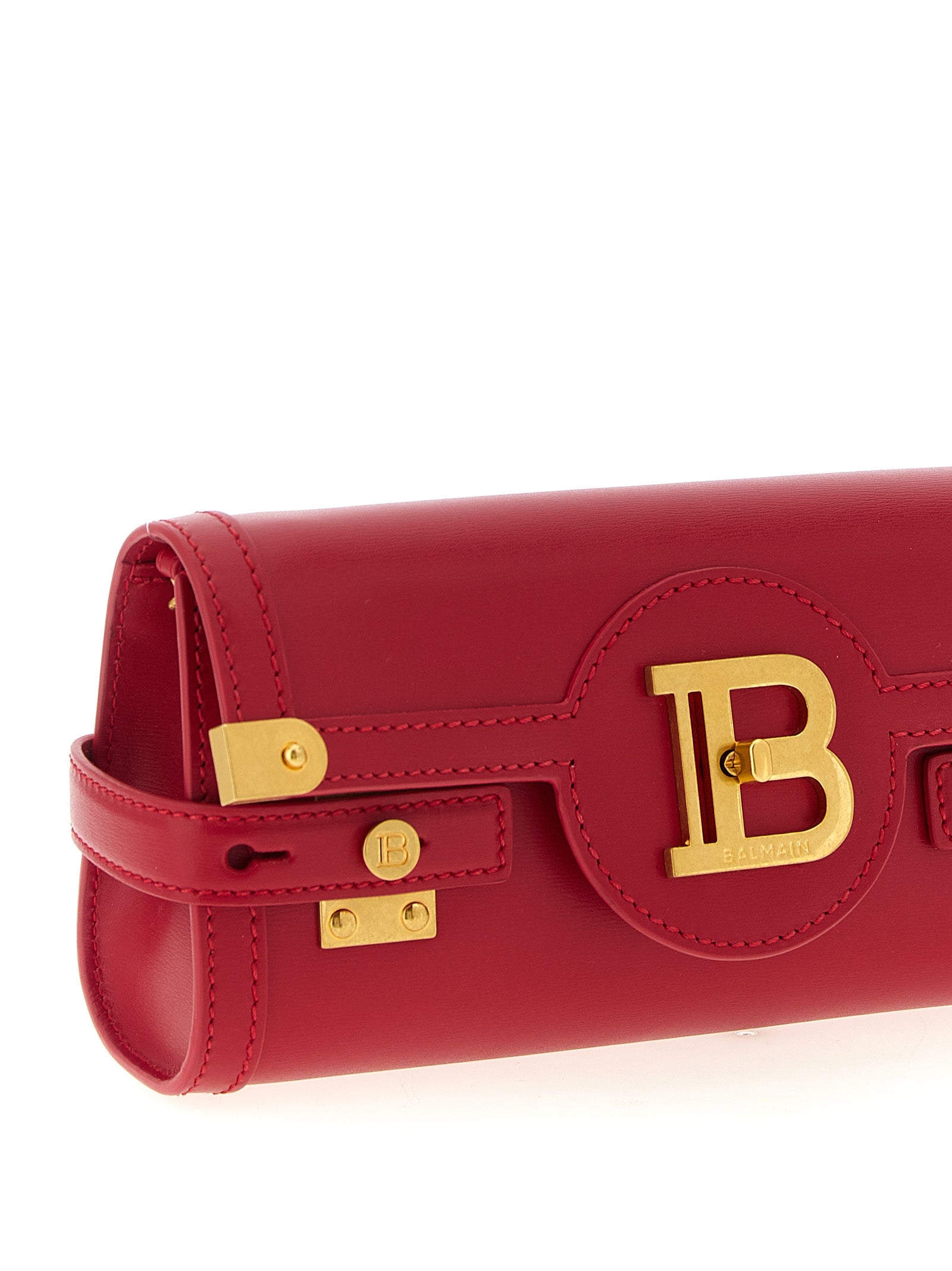 Balmain Fuchsia Calfskin Clutch Bag Balmain
