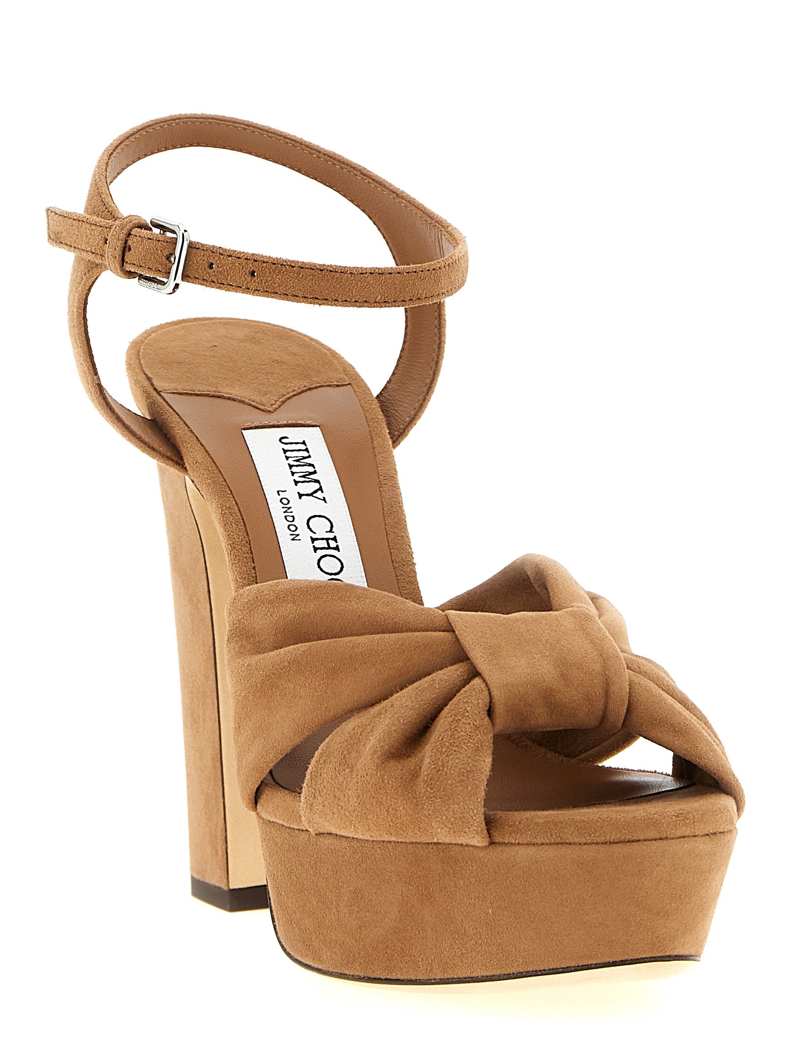 Jimmy Choo Brown Leather Stiletto Heel Sandals Jimmy Choo