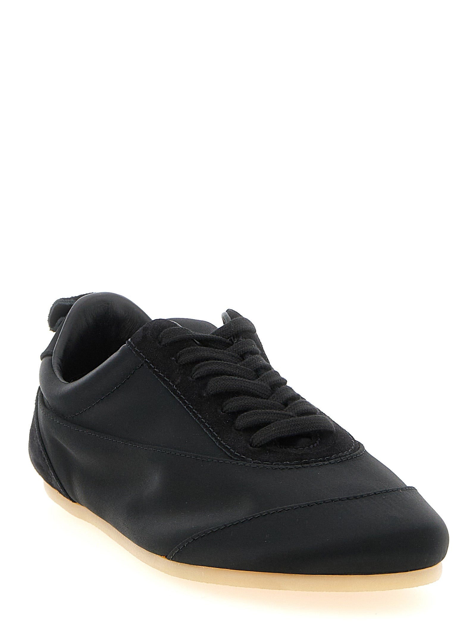 Jil Sander Black Cotton Low Top Sneakers Jil Sander
