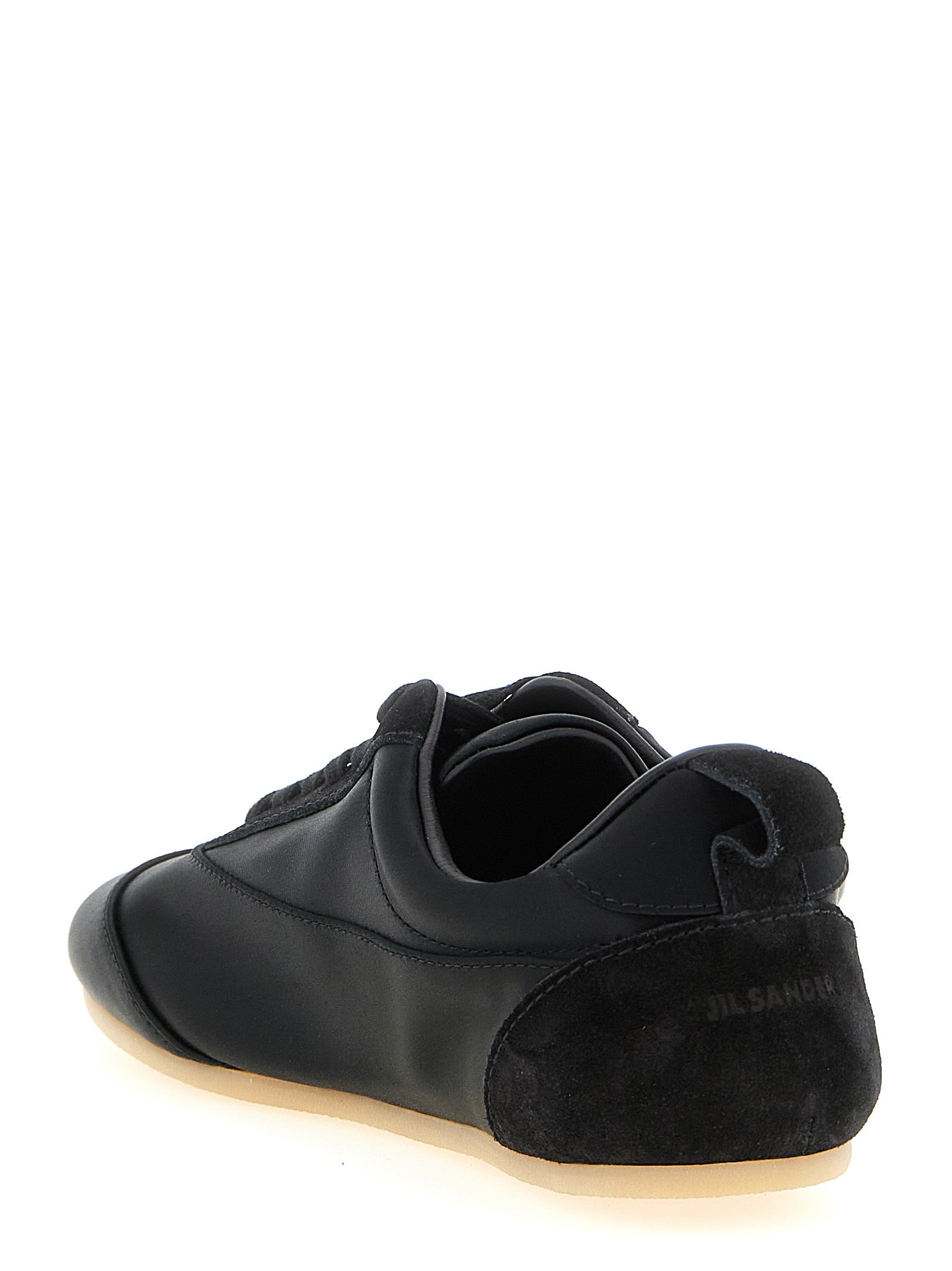 Jil Sander Black Cotton Low Top Sneakers Jil Sander