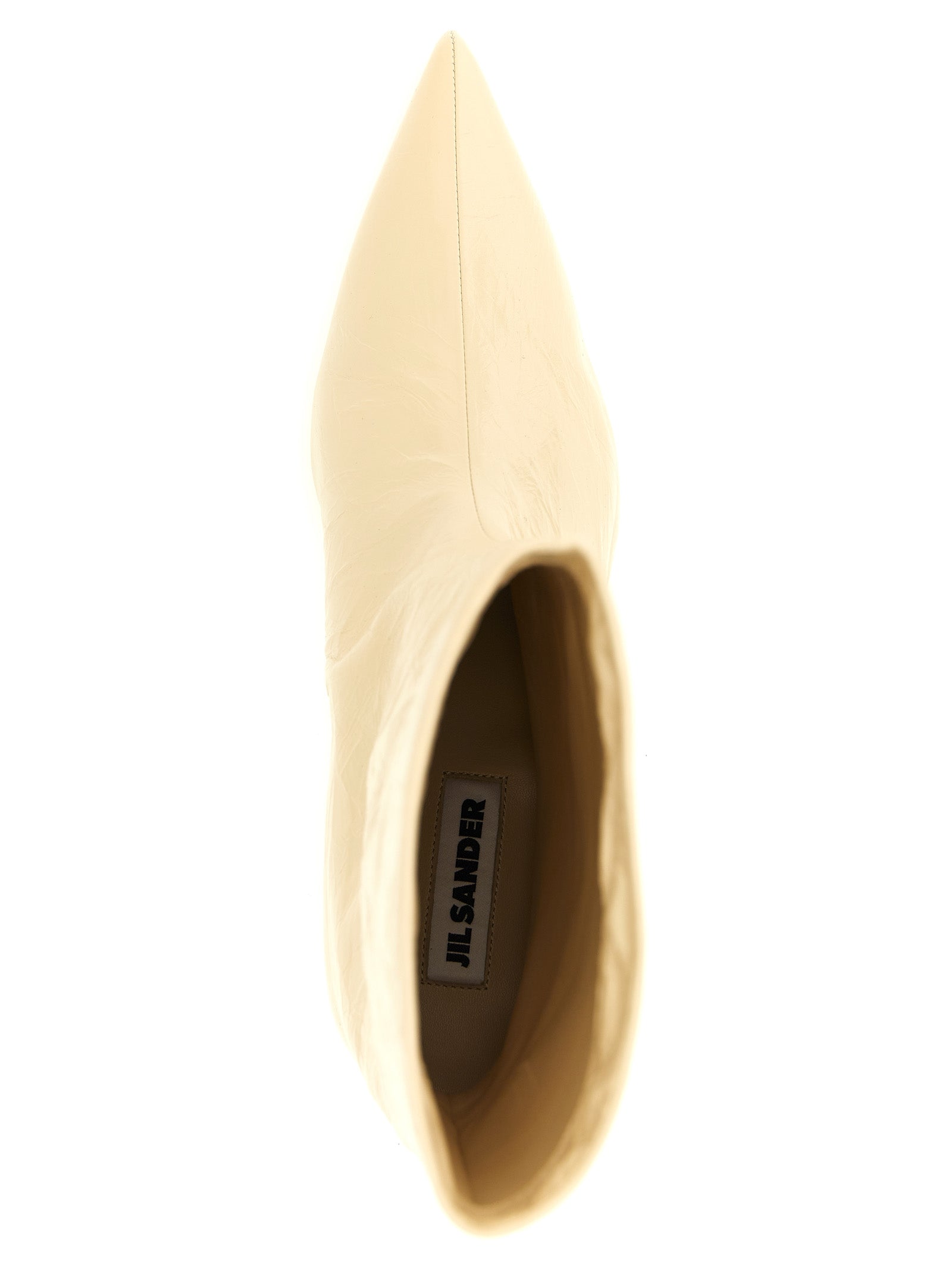 Jil Sander Beige Calfskin Ankle Boots Jil Sander
