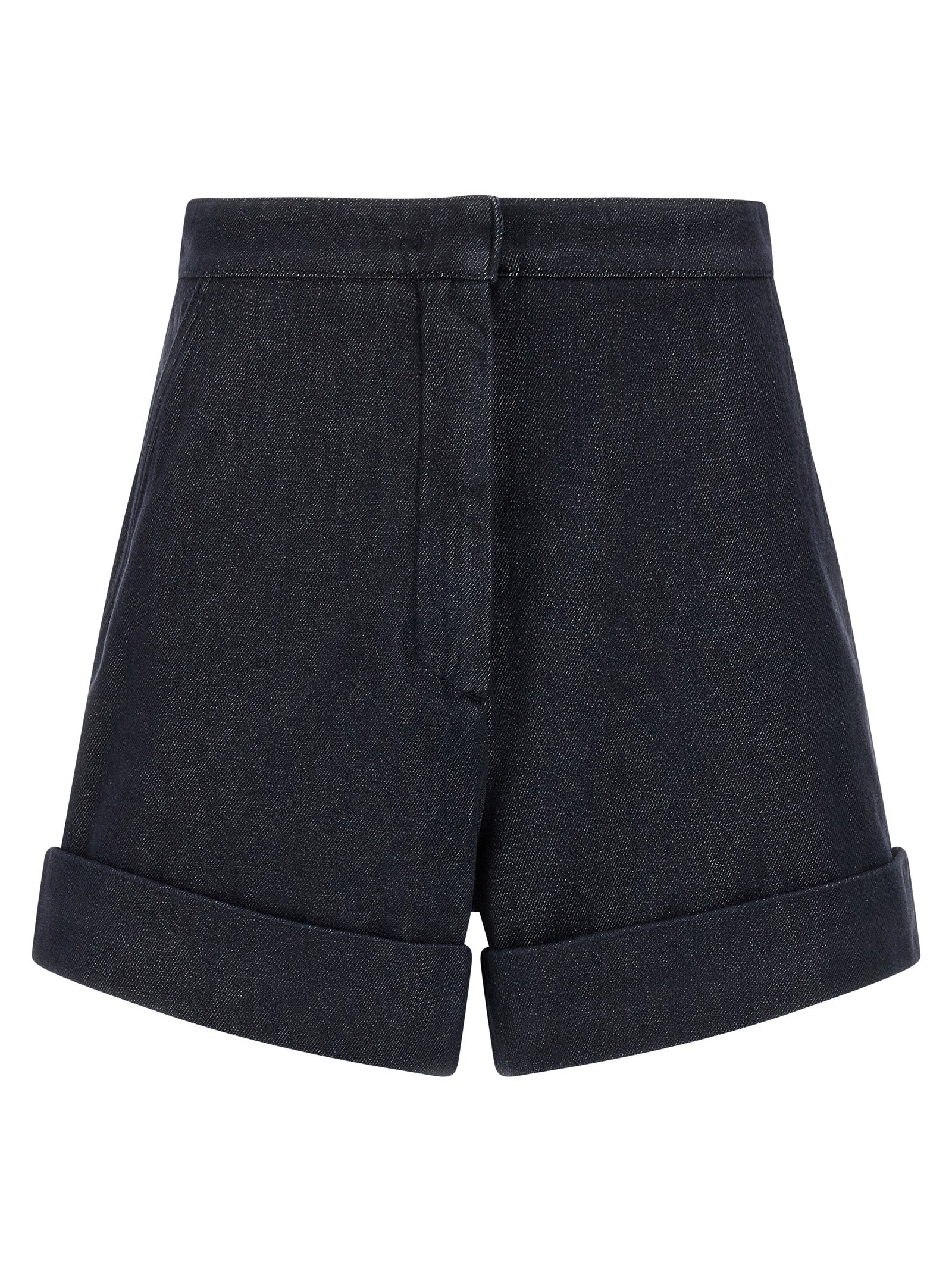 Max Mara Blue Cotton Bermuda Shorts Max Mara