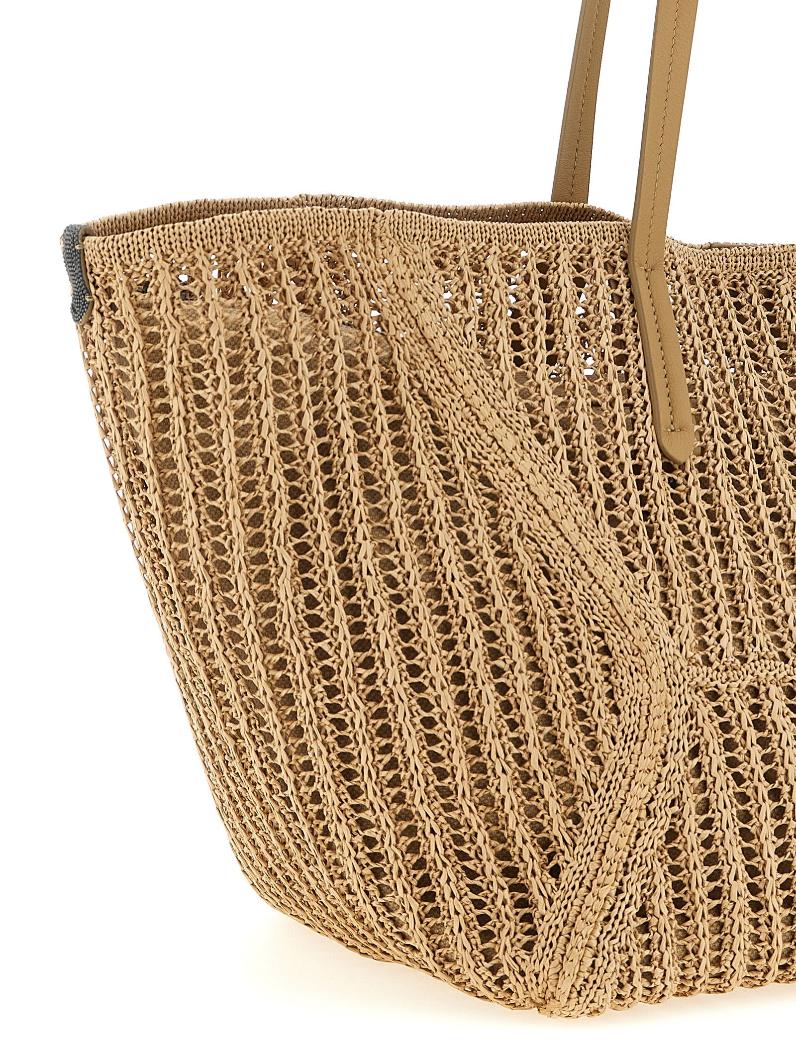 Brunello Cucinelli Beige Polyamide Shoulder Bag Brunello Cucinelli