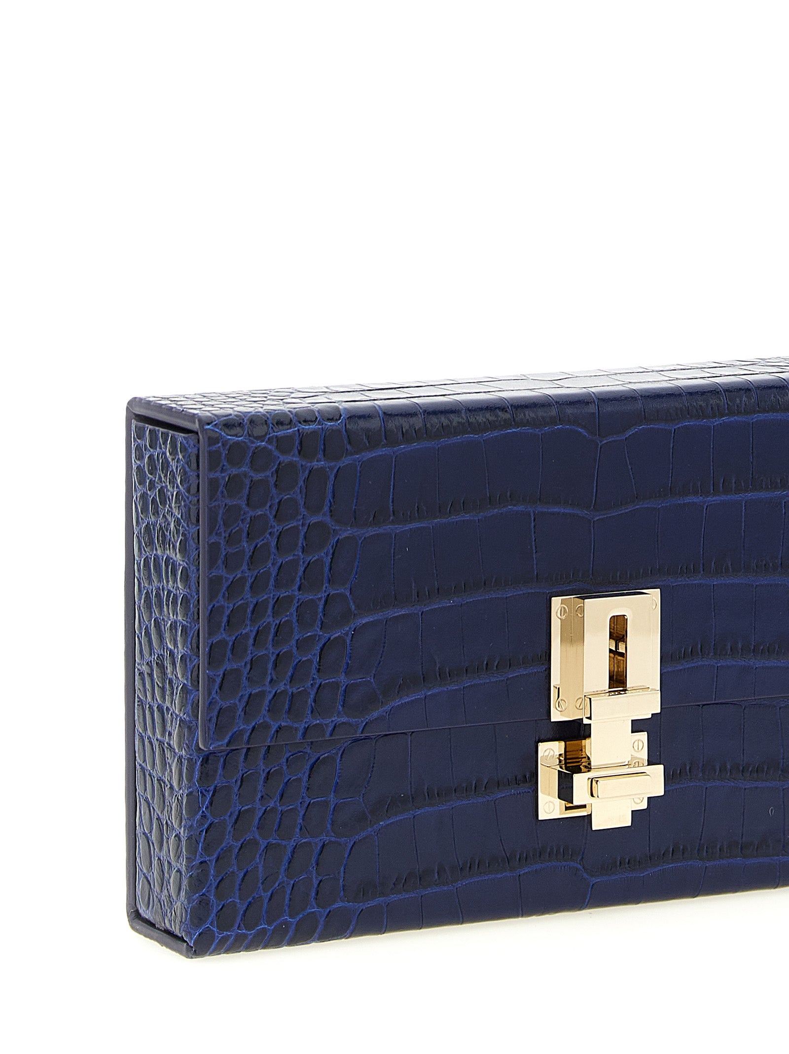 Tom Ford Blue Calfskin Clutch Bag Tom Ford