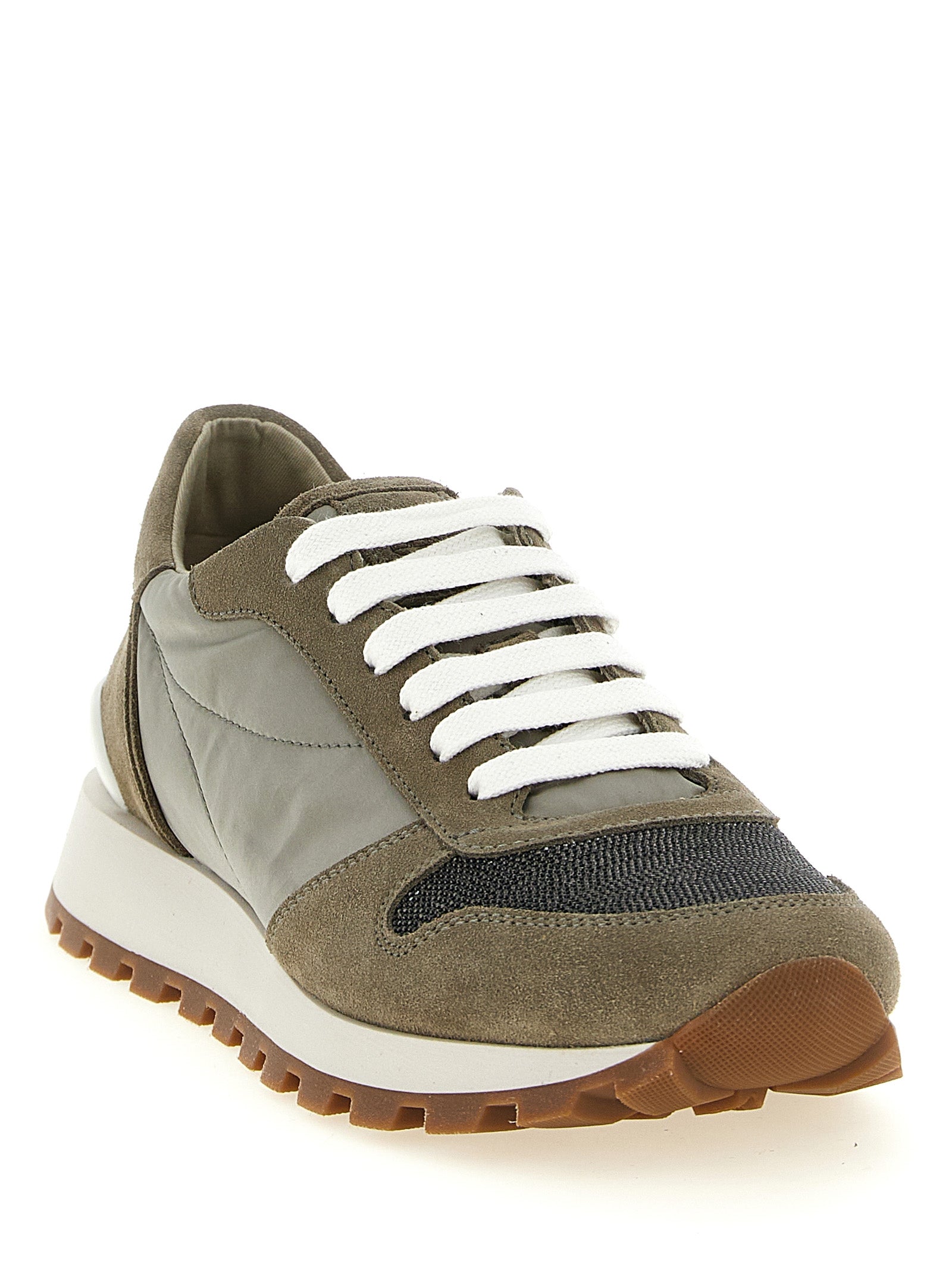 Brunello Cucinelli Bicolor Polyester Athletic Sneakers Brunello Cucinelli