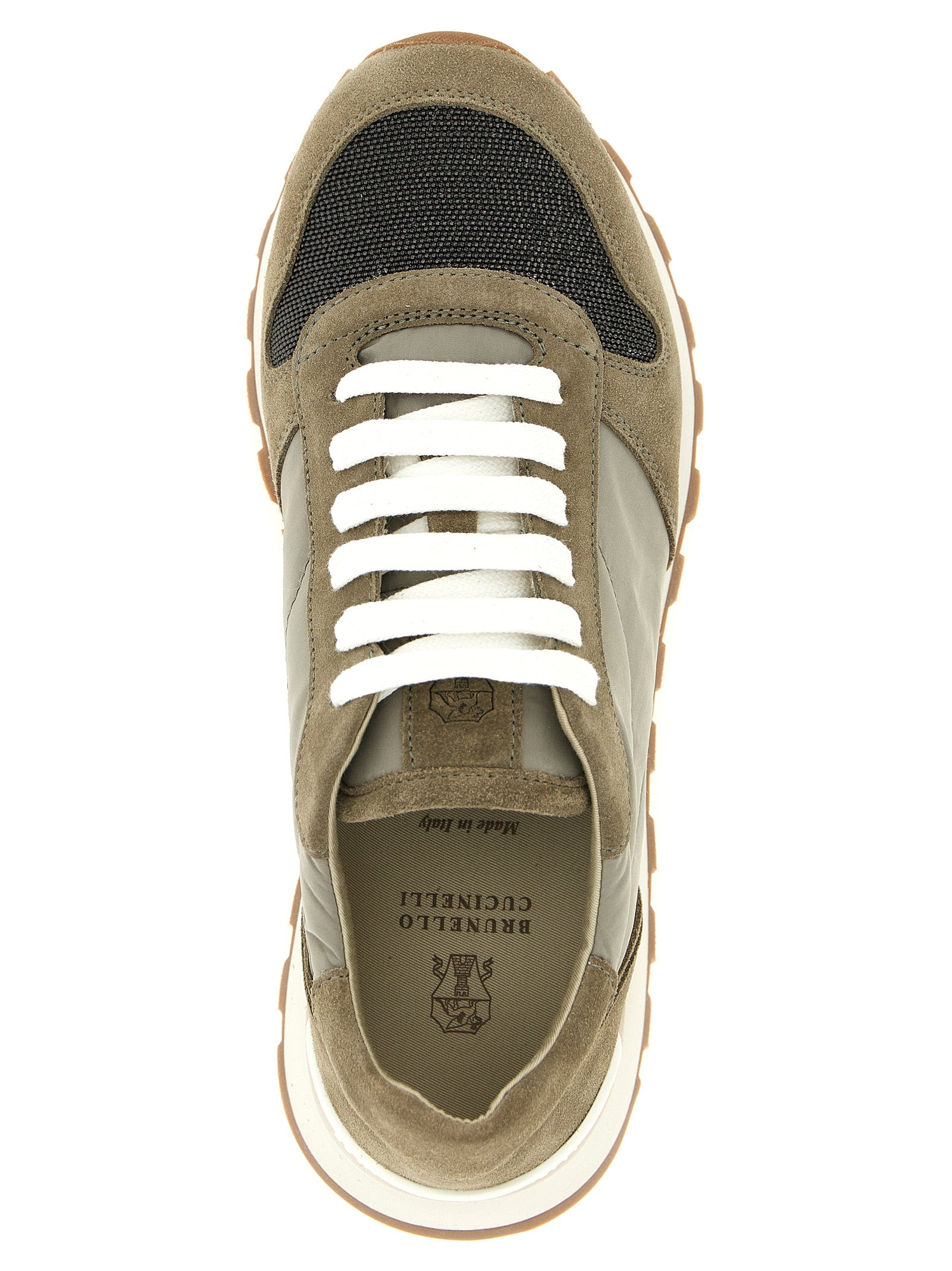 Brunello Cucinelli Bicolor Polyester Athletic Sneakers Brunello Cucinelli