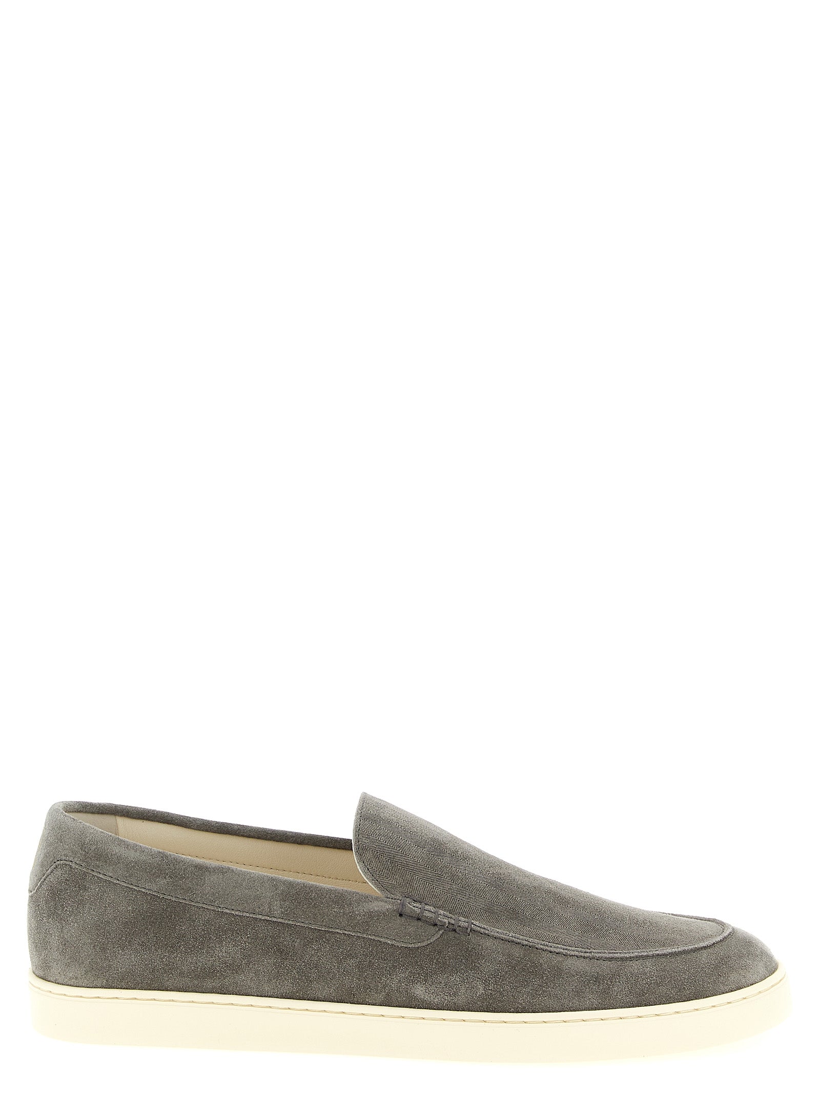 Brunello Cucinelli Gray Calfskin Low Top Sneakers