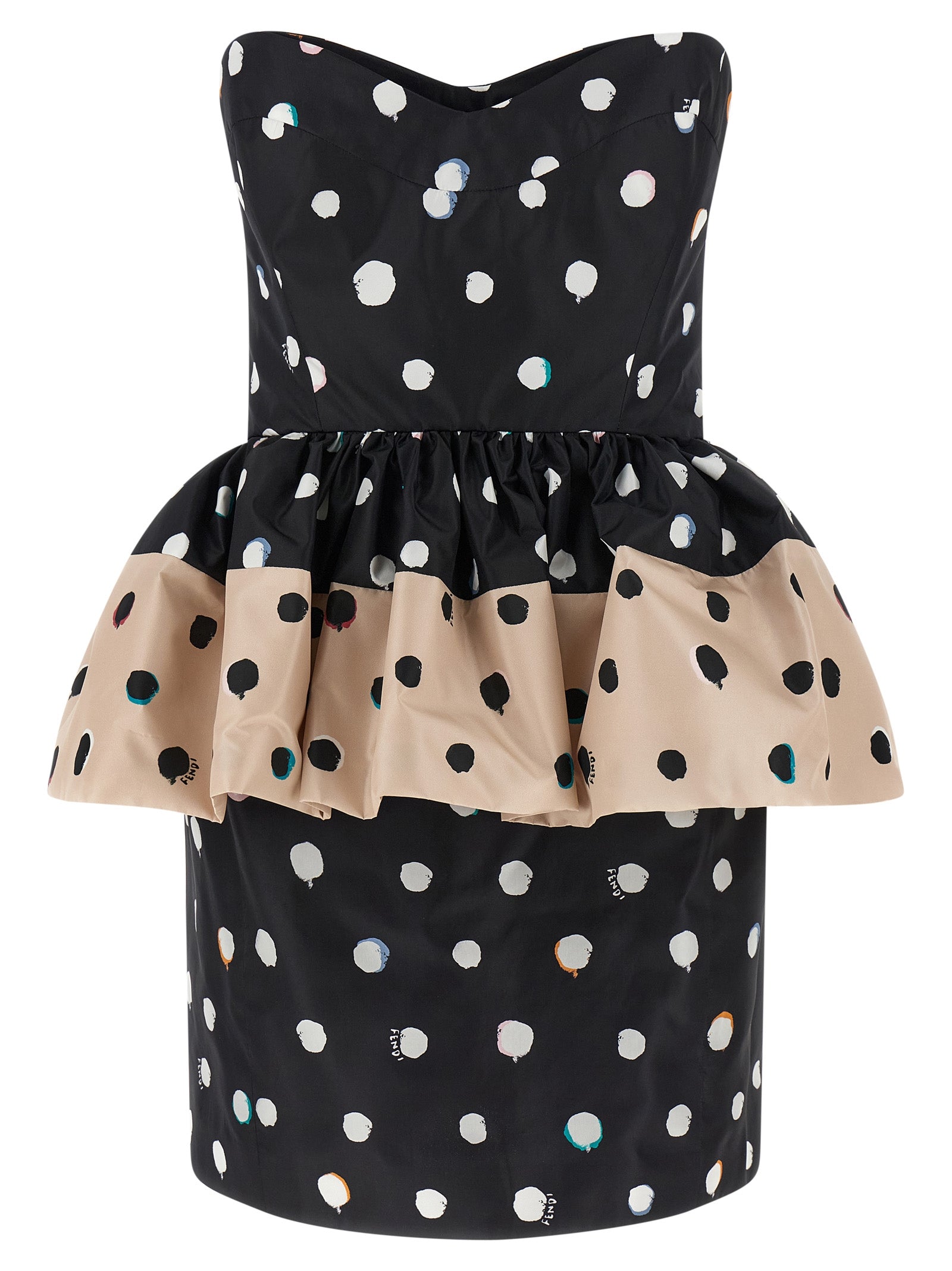 Fendi Black Silk Short Dress