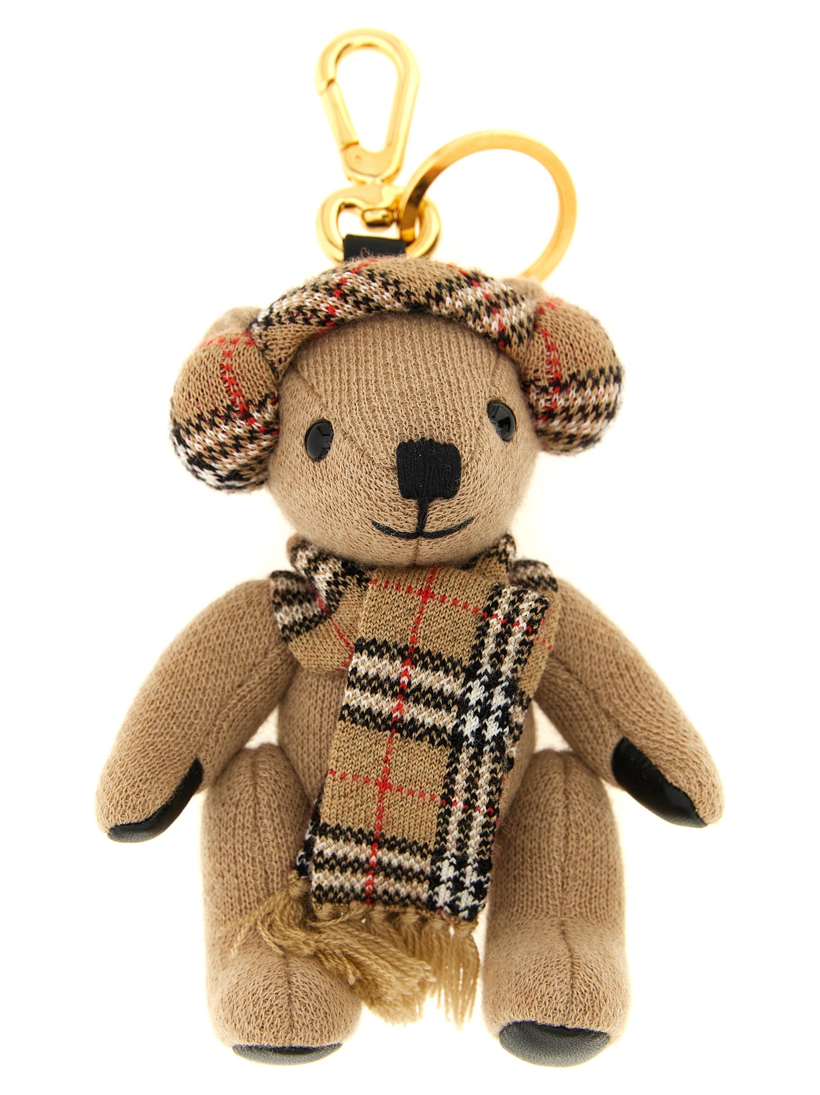 Burberry Beige Wool Keychain Burberry