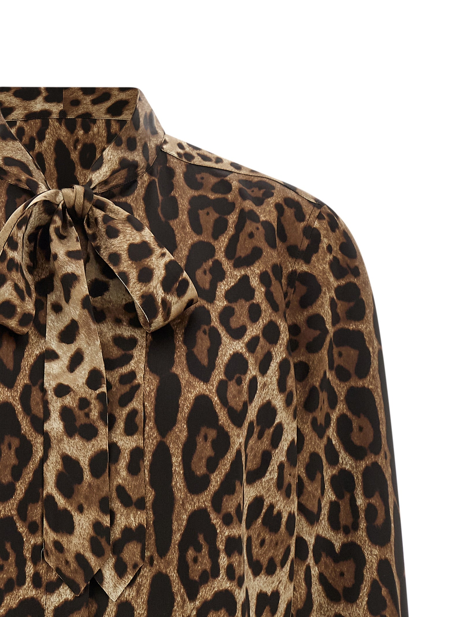 Dolce & Gabbana Brown Silk Blouse Dolce & Gabbana
