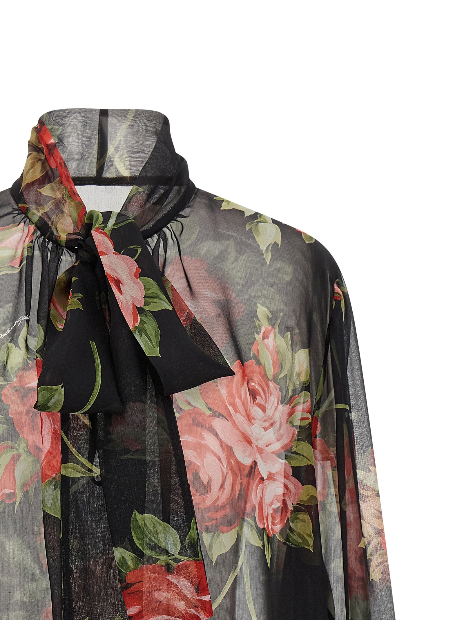 Dolce & Gabbana Black Silk Pattern Shirt Dolce & Gabbana