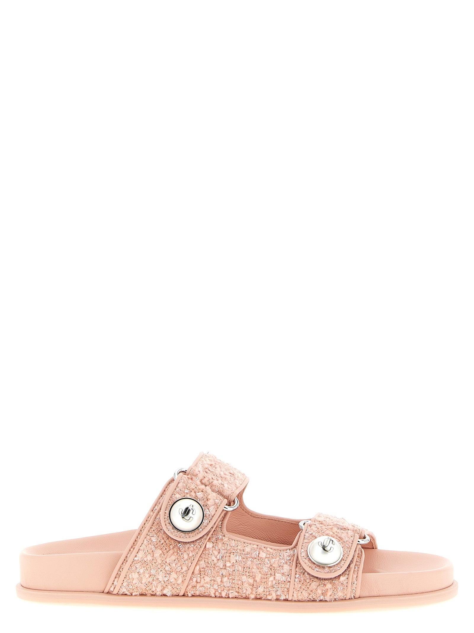 Jimmy Choo Multicolor Tencel Slides Jimmy Choo