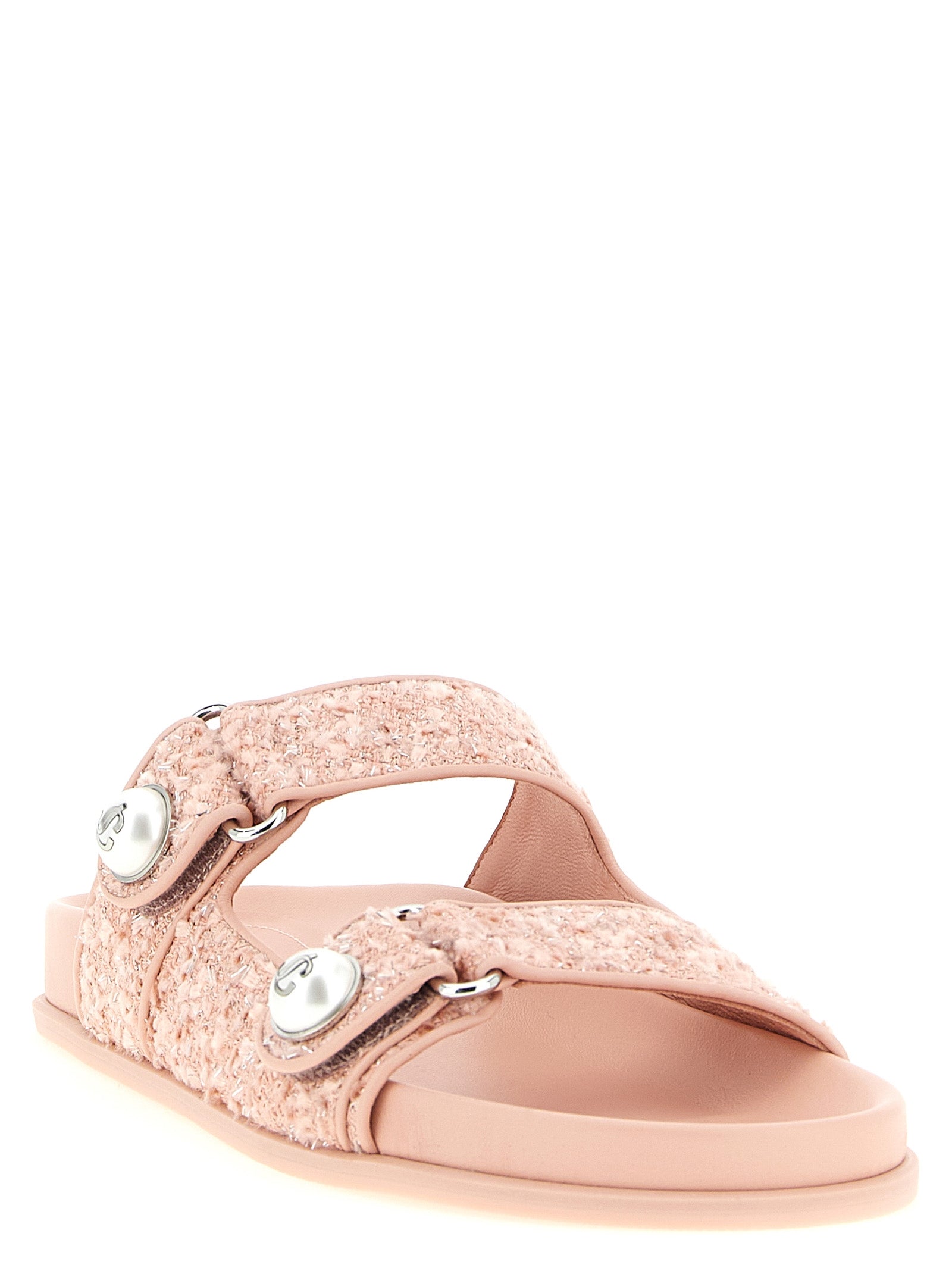 Jimmy Choo Multicolor Tencel Slides Jimmy Choo