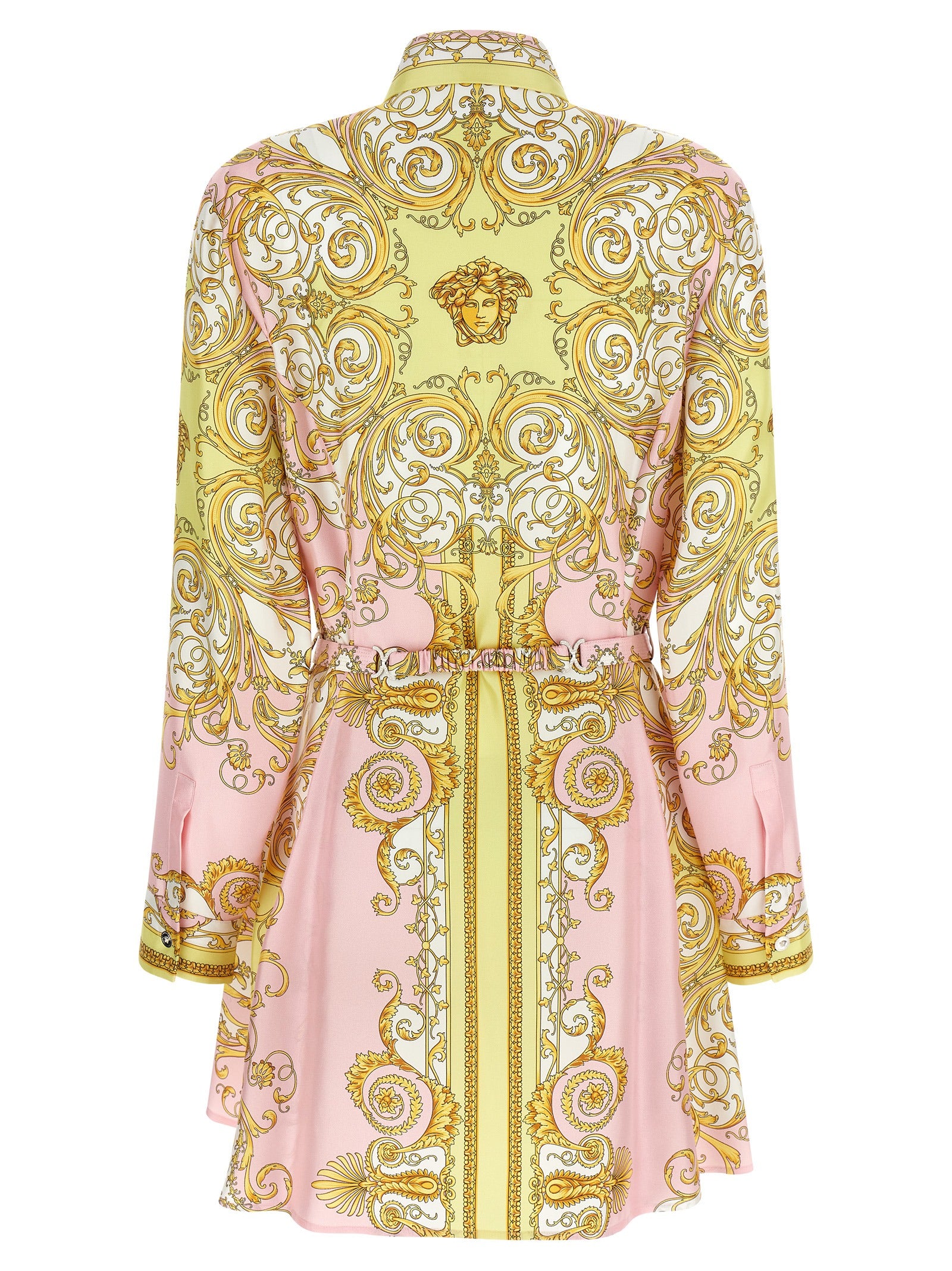 Versace Multicolor Silk Short Dress Versace