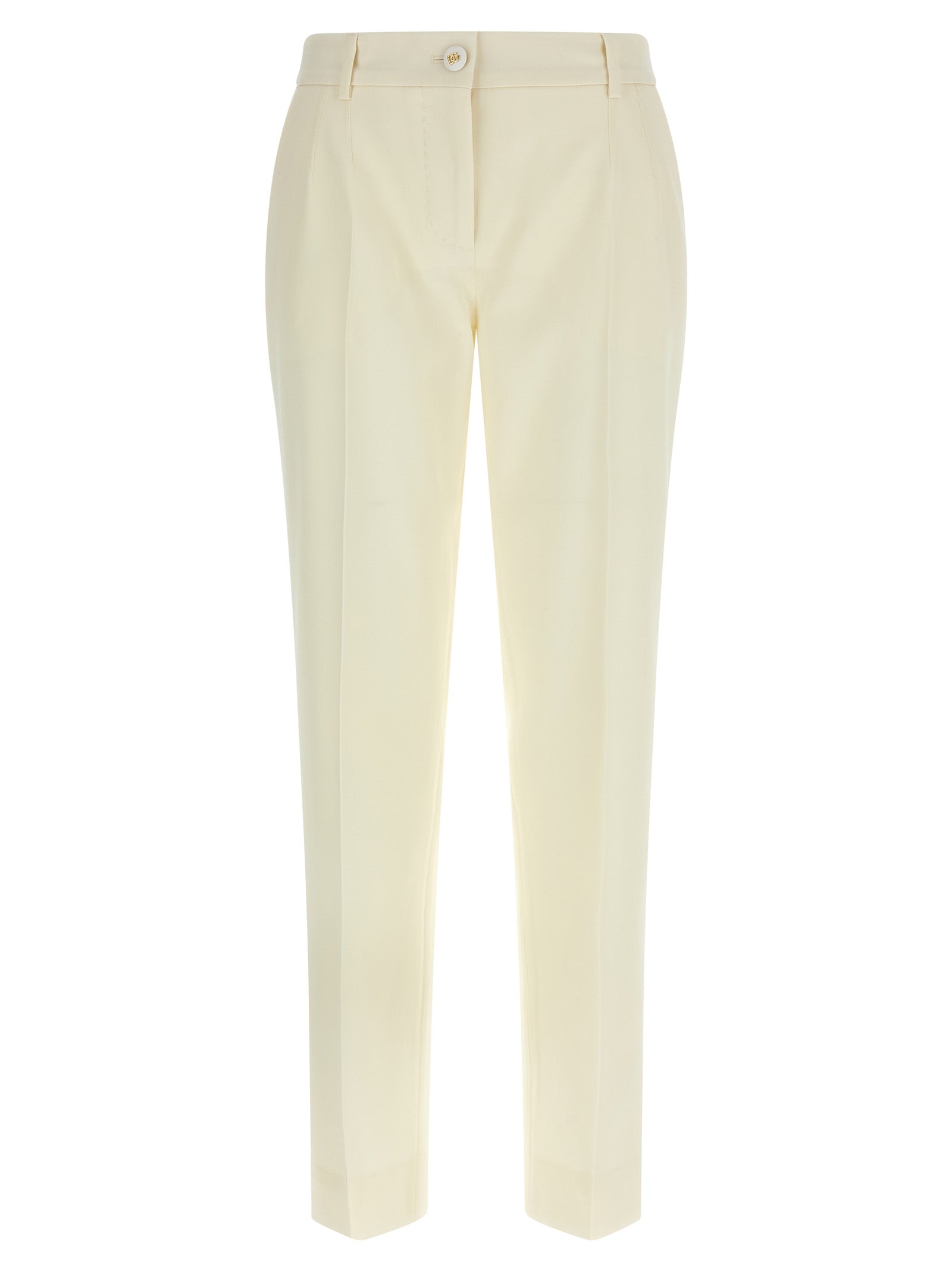 Dolce & Gabbana White Virgin Wool Dress Pants Dolce & Gabbana