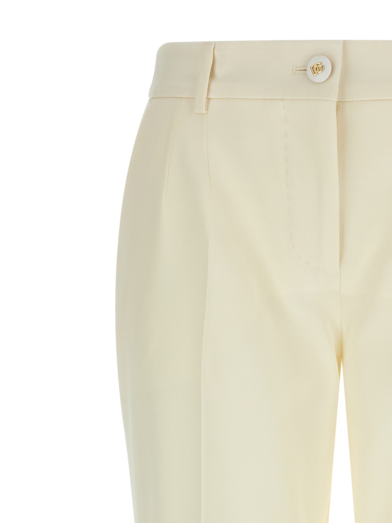 Dolce & Gabbana White Virgin Wool Dress Pants Dolce & Gabbana