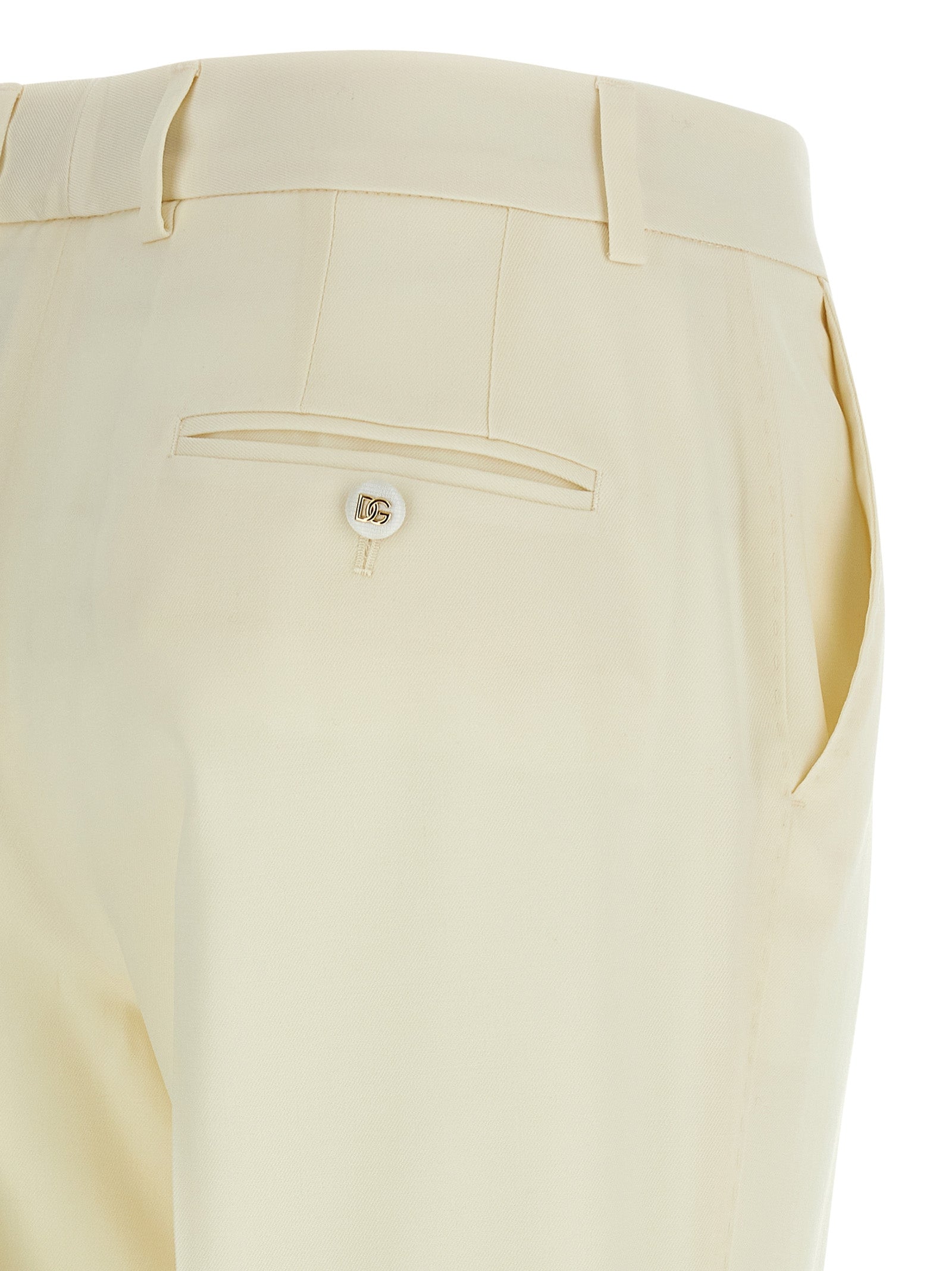 Dolce & Gabbana White Virgin Wool Dress Pants Dolce & Gabbana
