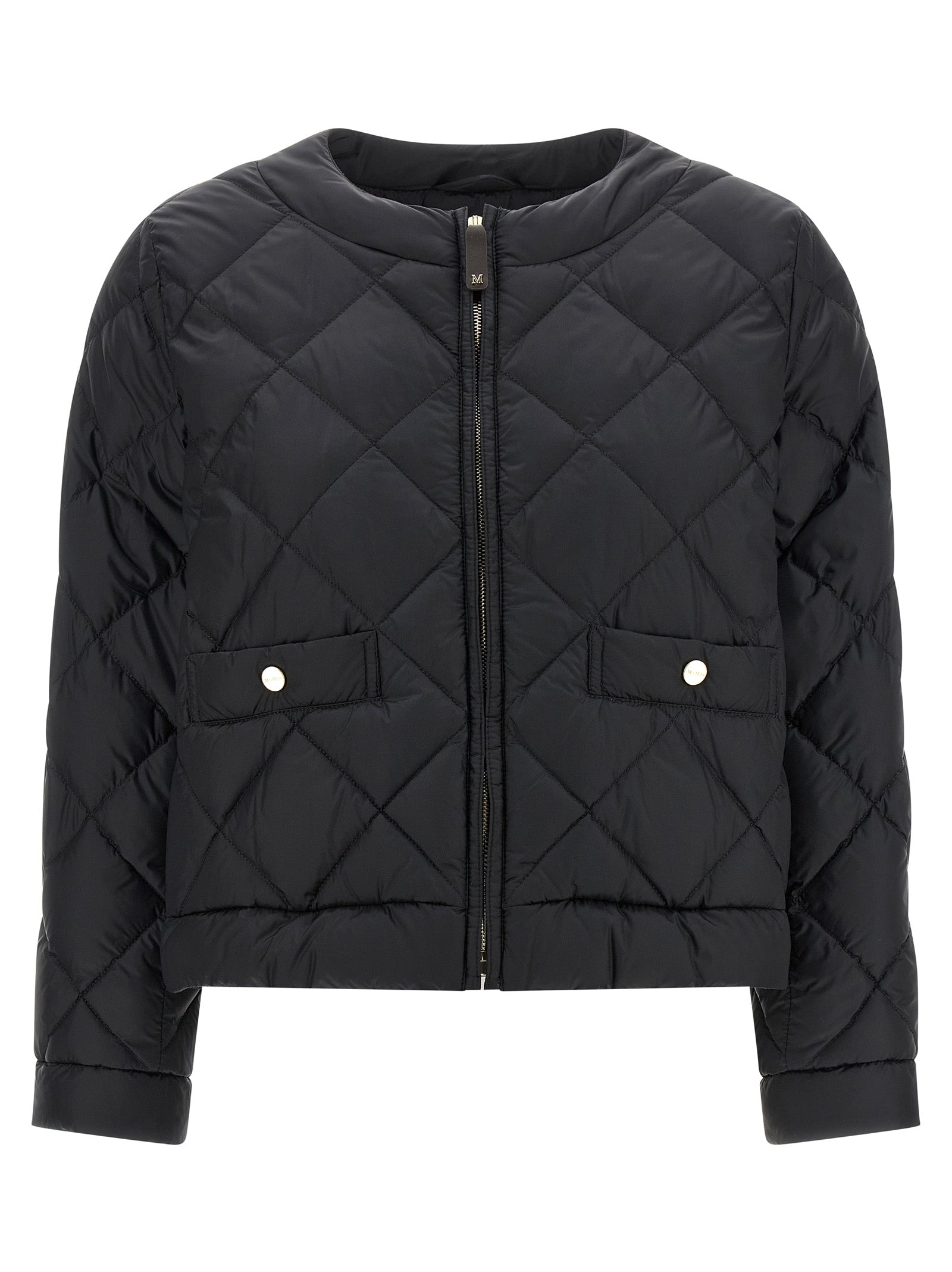 Max Mara Black Polyamide Full-Length Jacket Max Mara