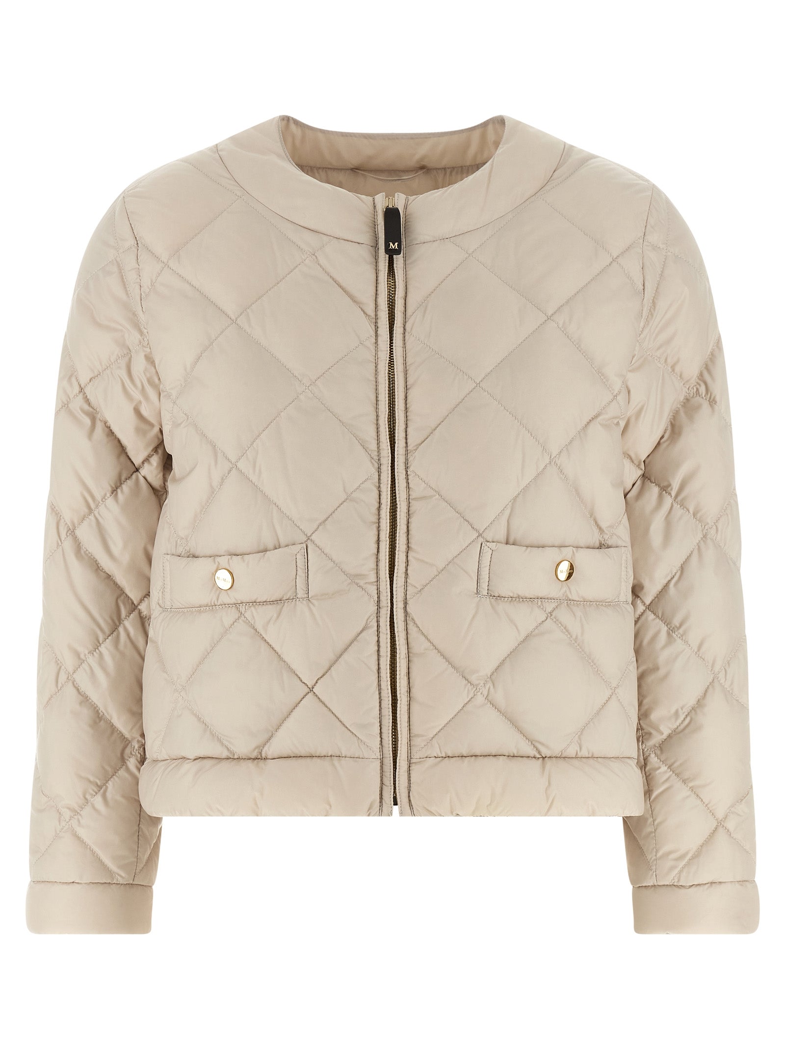 Max Mara Beige Polyamide Full-Length Jacket Max Mara