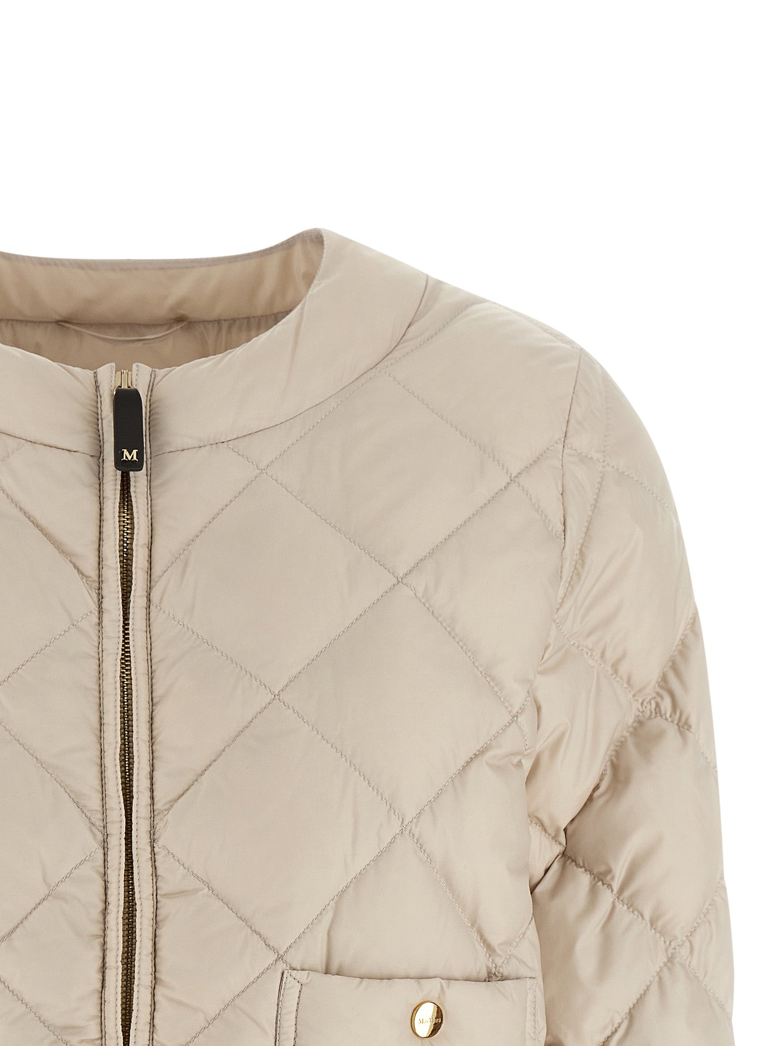 Max Mara Beige Polyamide Full-Length Jacket Max Mara