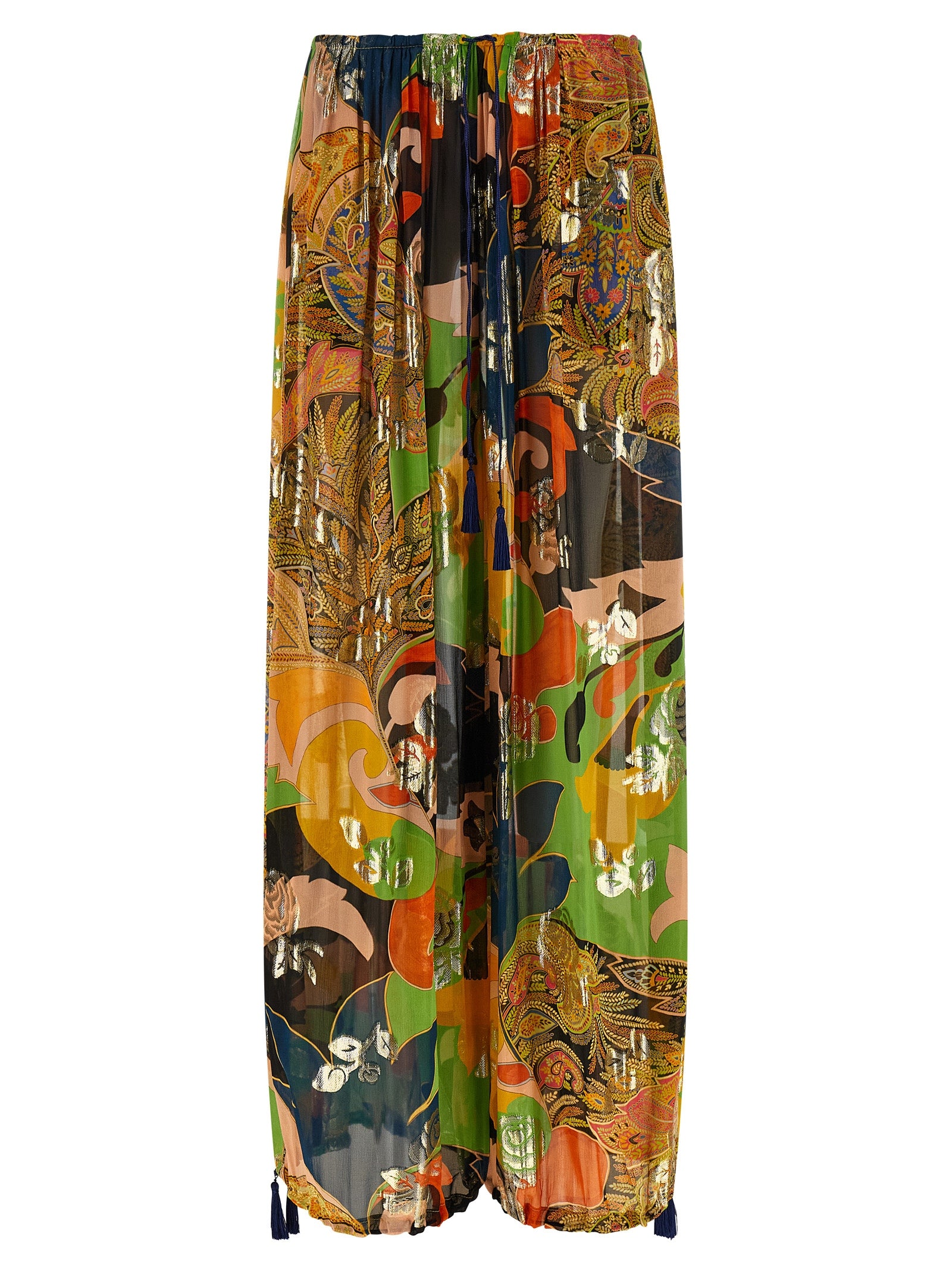 Etro Multicolor Silk Casual Pants Etro