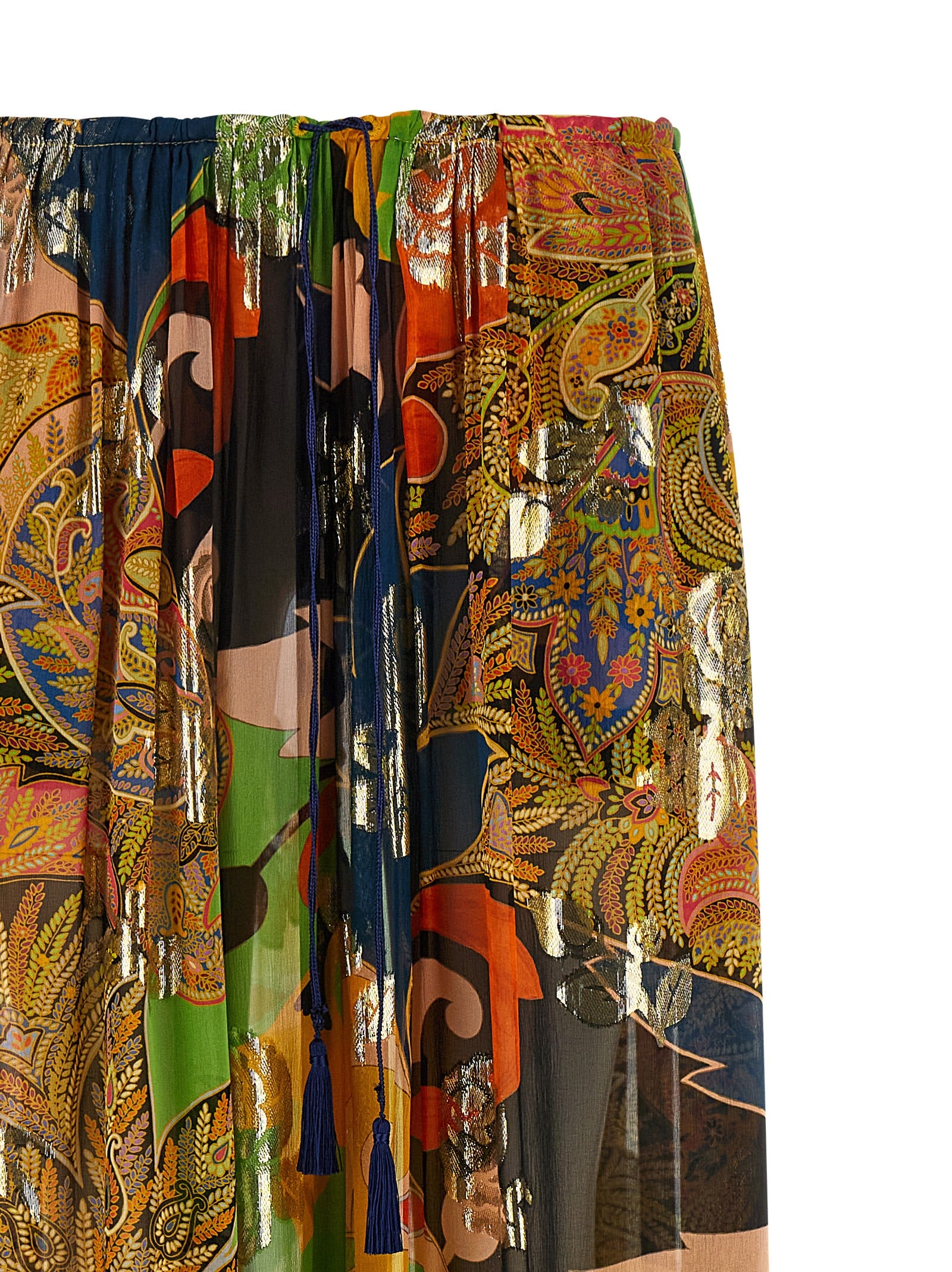 Etro Multicolor Silk Casual Pants Etro