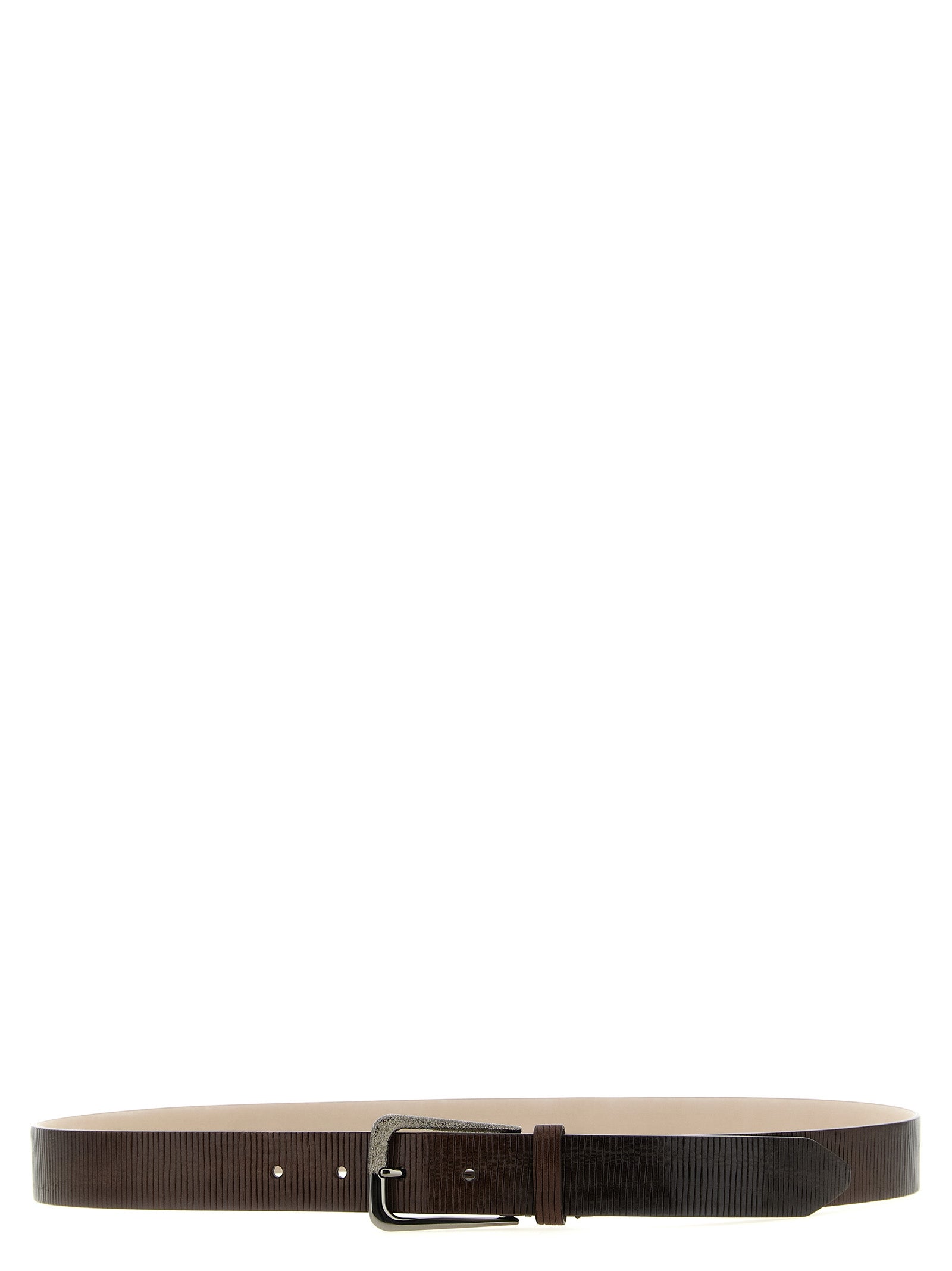 Brunello Cucinelli Brown Leather Regular Belt Brunello Cucinelli
