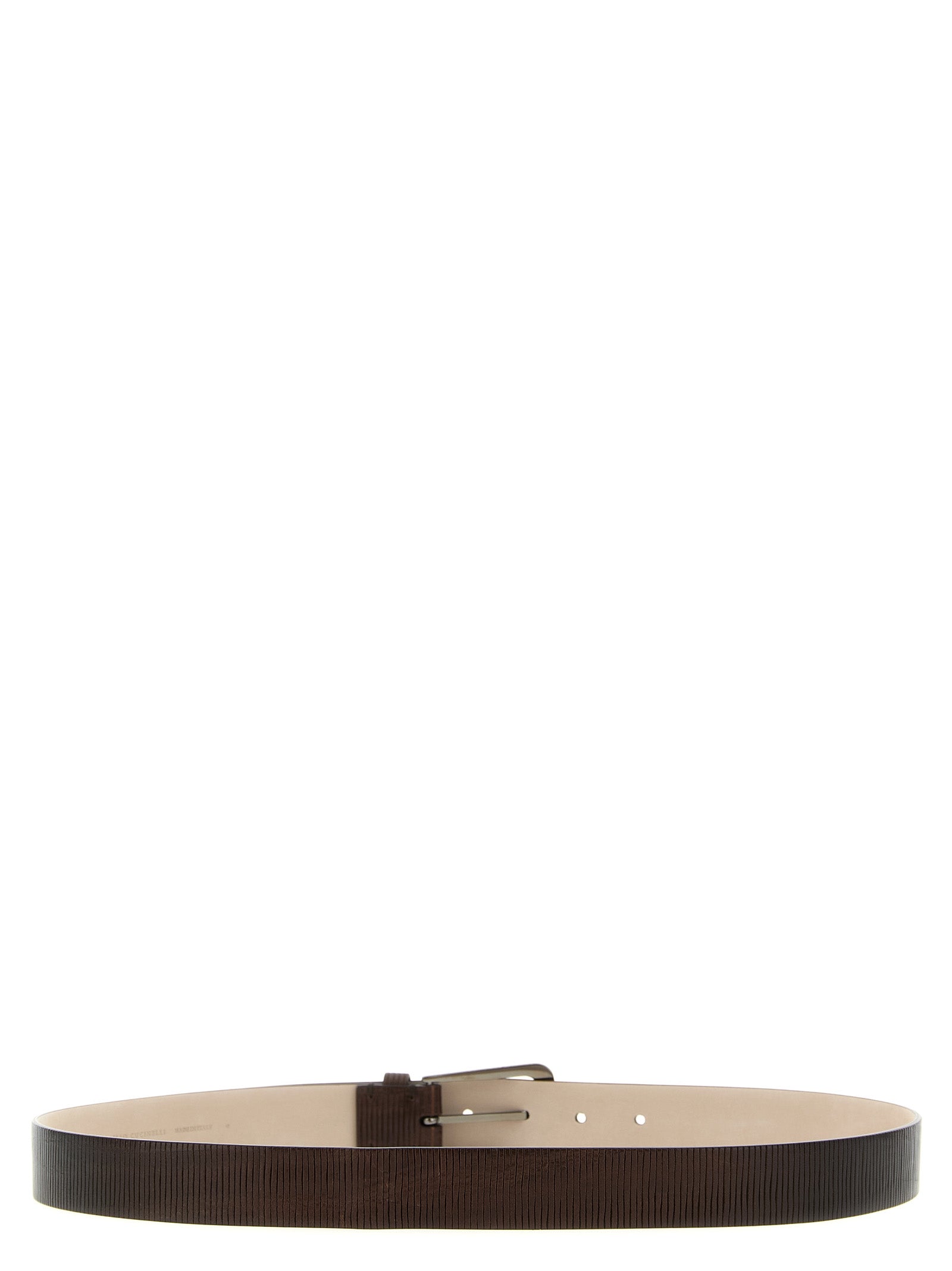 Brunello Cucinelli Brown Leather Regular Belt Brunello Cucinelli