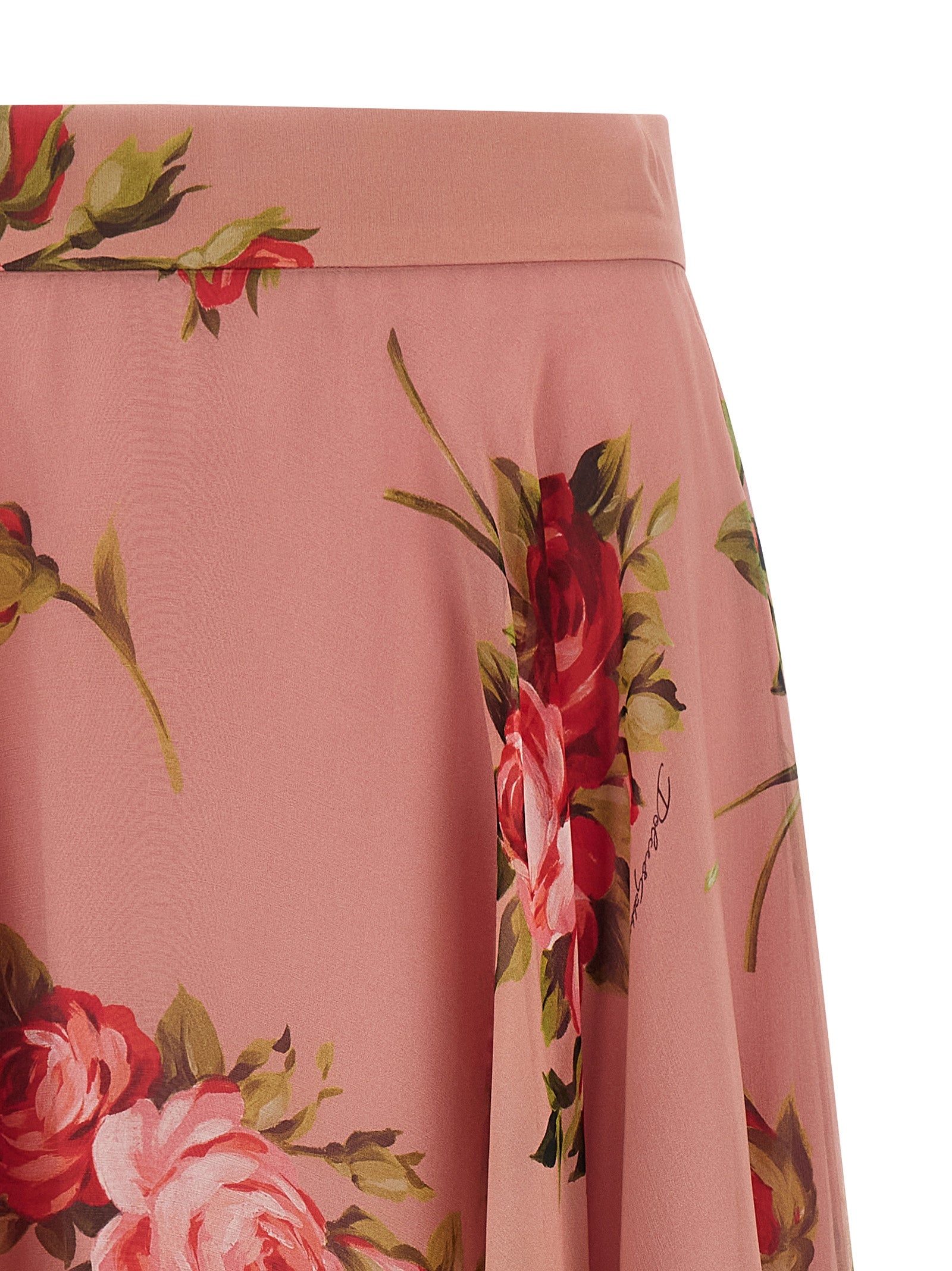 Dolce & Gabbana Multicolor Silk Midi Skirt Dolce & Gabbana