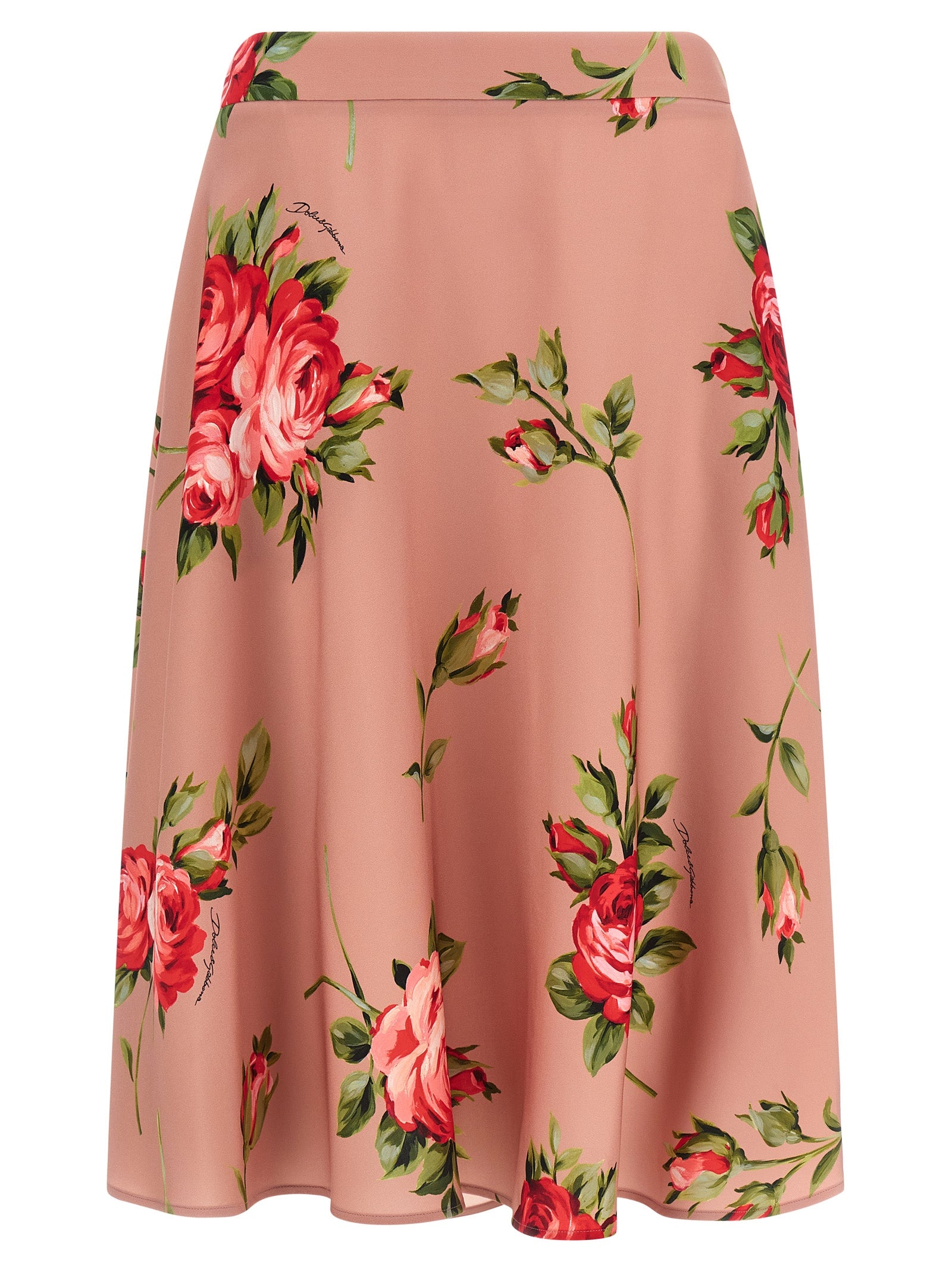 Dolce & Gabbana Multicolor Silk Midi Skirt Dolce & Gabbana