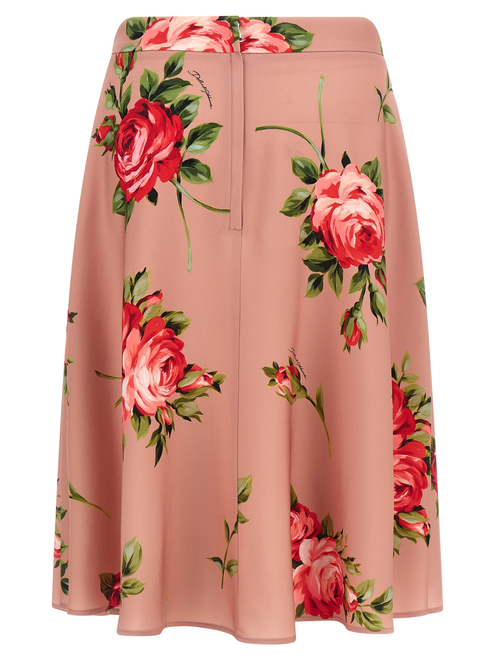 Dolce & Gabbana Multicolor Silk Midi Skirt Dolce & Gabbana