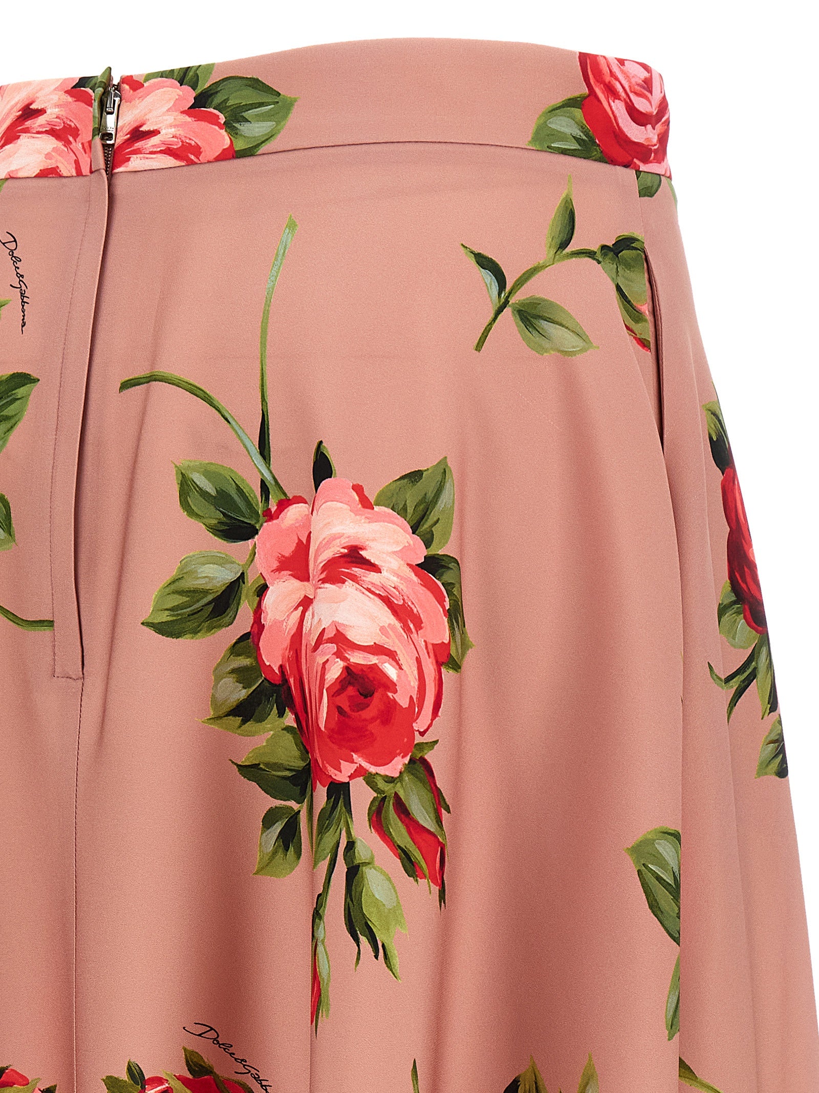 Dolce & Gabbana Multicolor Silk Midi Skirt Dolce & Gabbana