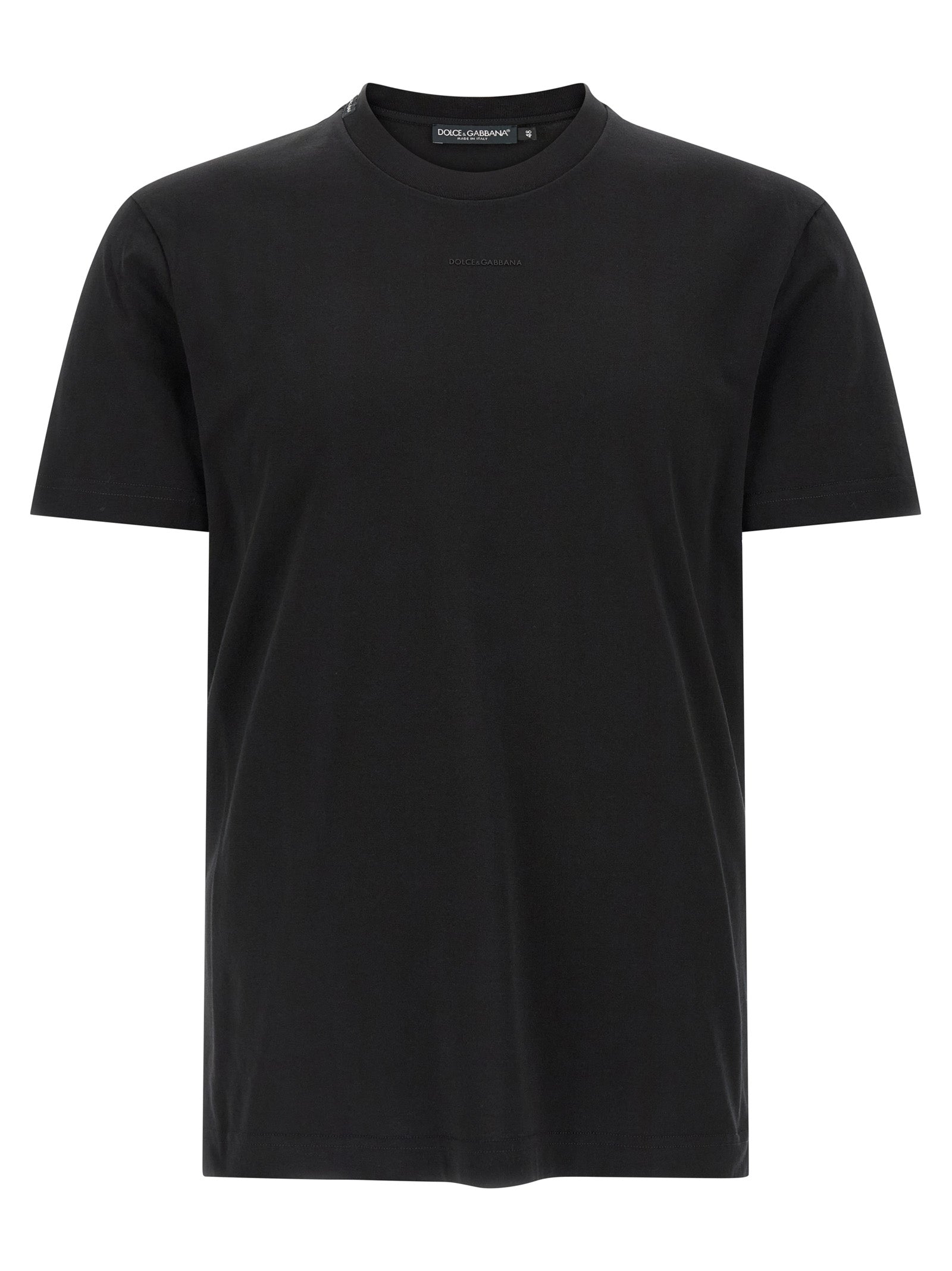 Dolce & Gabbana Black Cotton T-Shirt Dolce & Gabbana