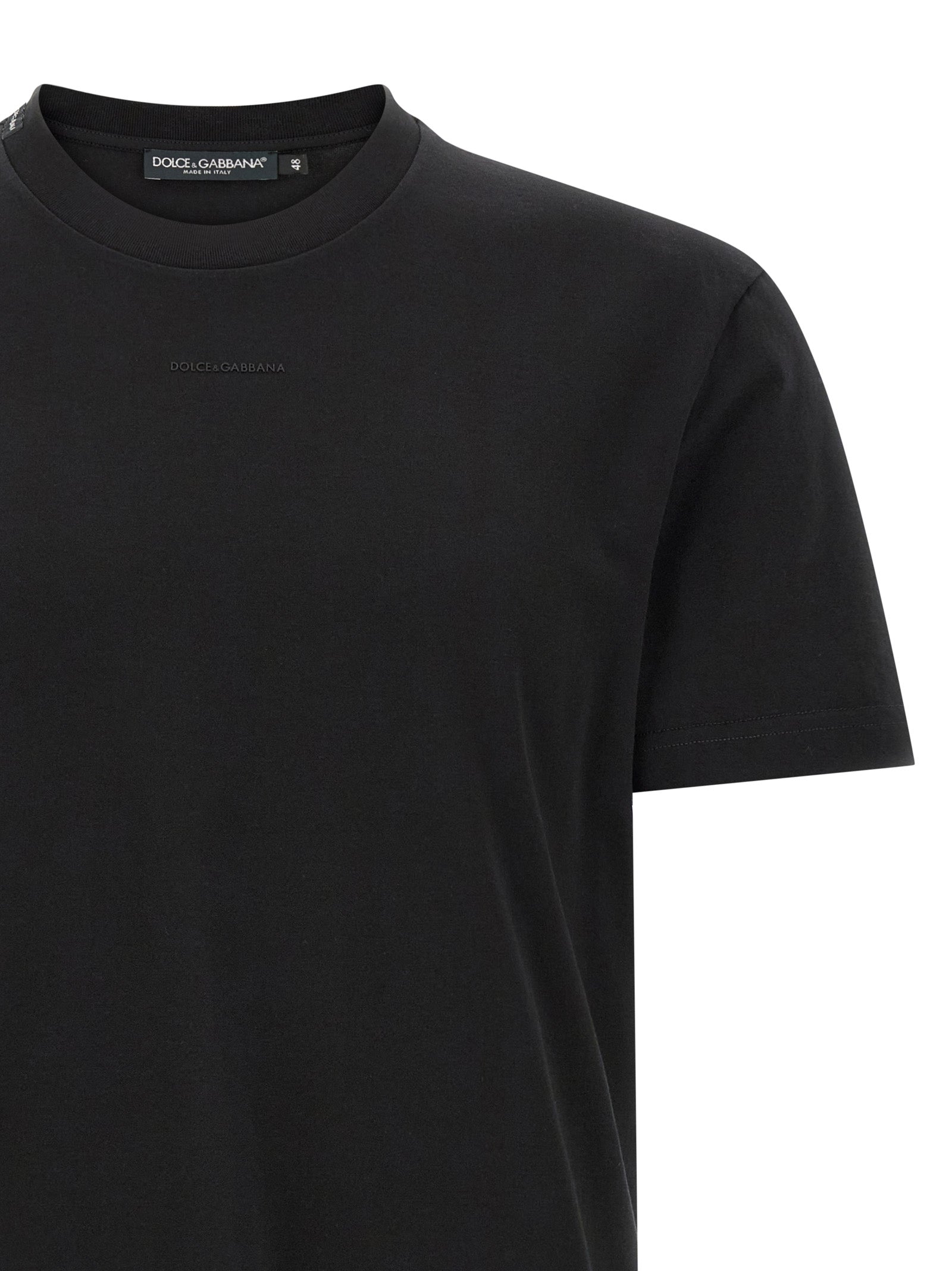 Dolce & Gabbana Black Cotton T-Shirt Dolce & Gabbana