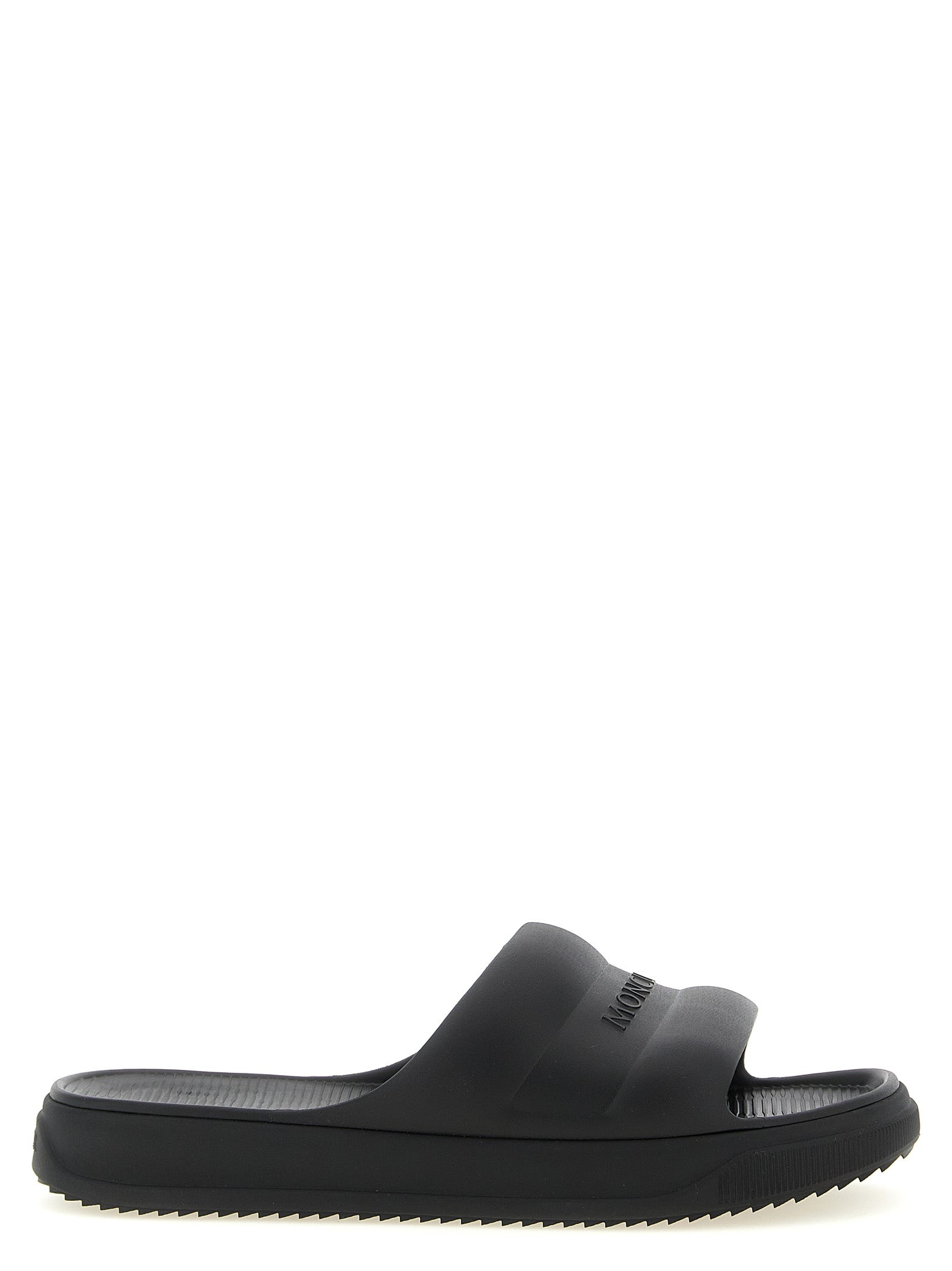 Moncler Black Elastane Slides Moncler