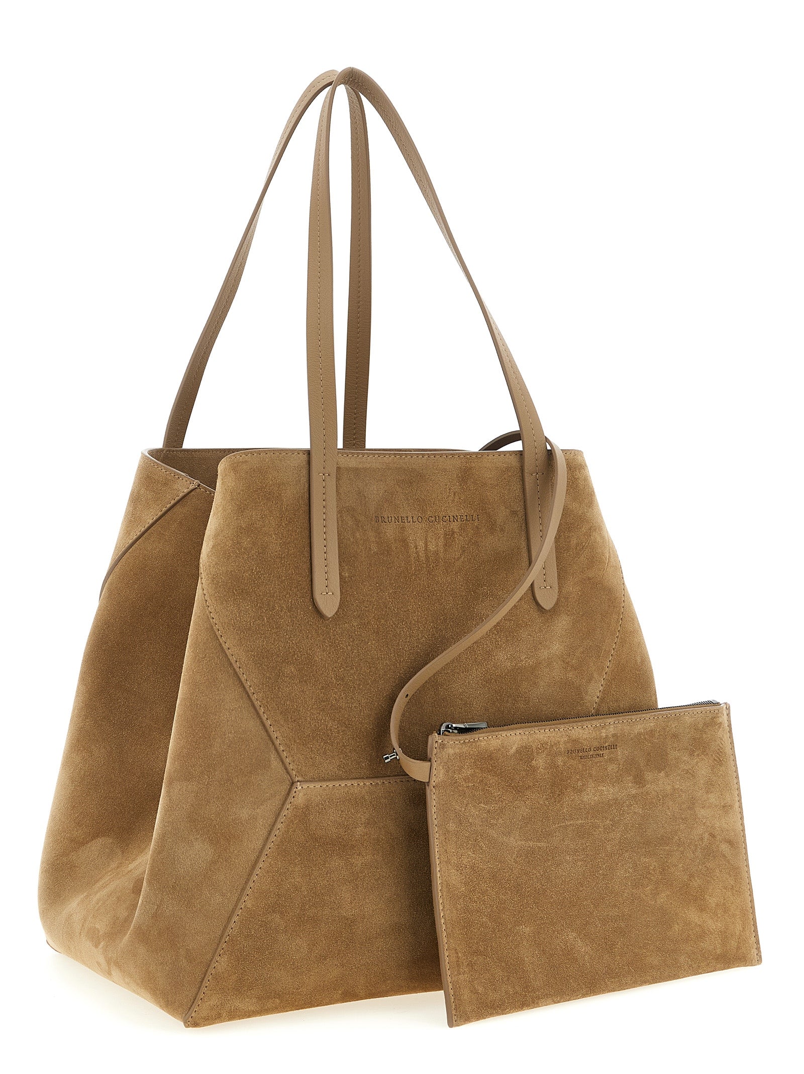 Brunello Cucinelli Brown Calfskin Shoulder Bag Brunello Cucinelli